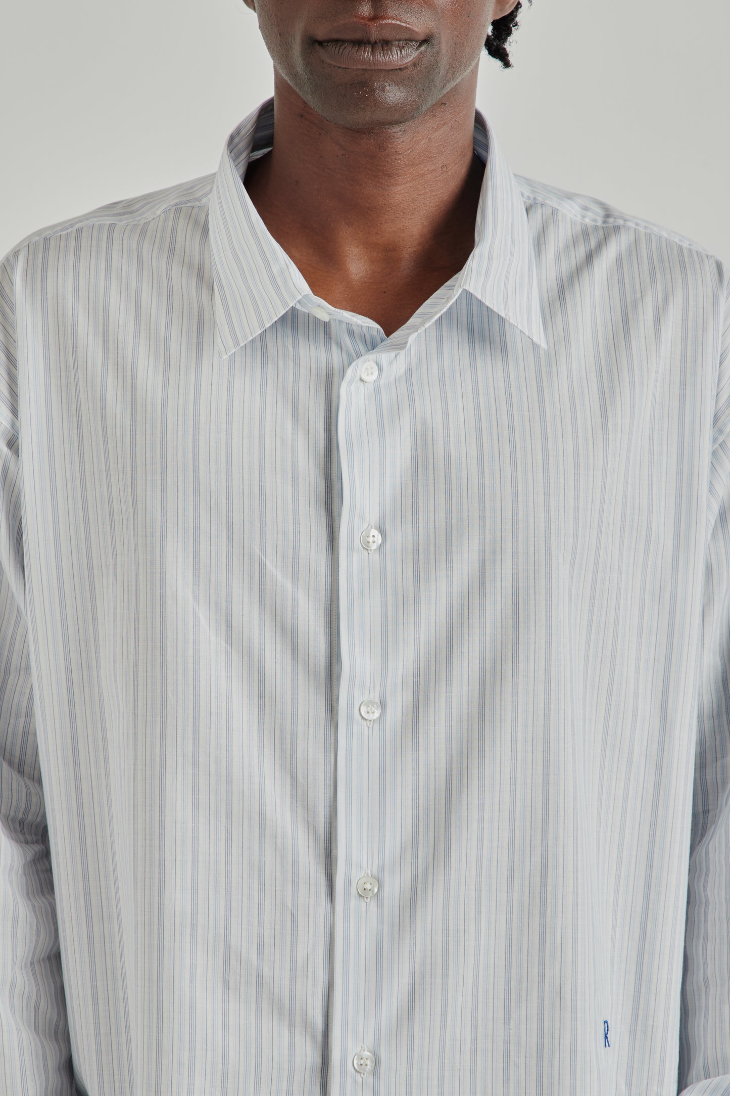 Ranra SS26 Field Cotton Silk LS Shirt Pristine Folkstone Grey 015