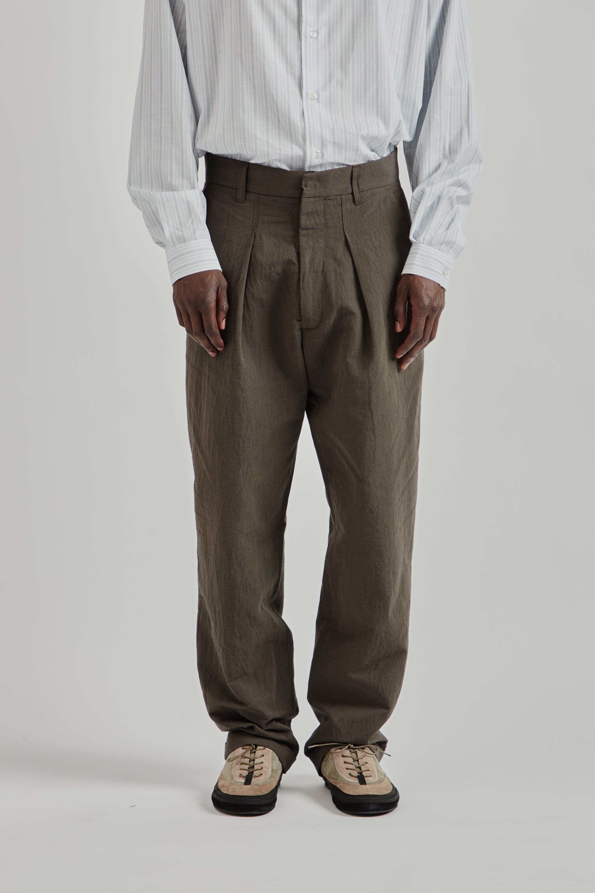 Ranra Fold Tailored Pants - Black Coffee | Wallace Mercantile Shop