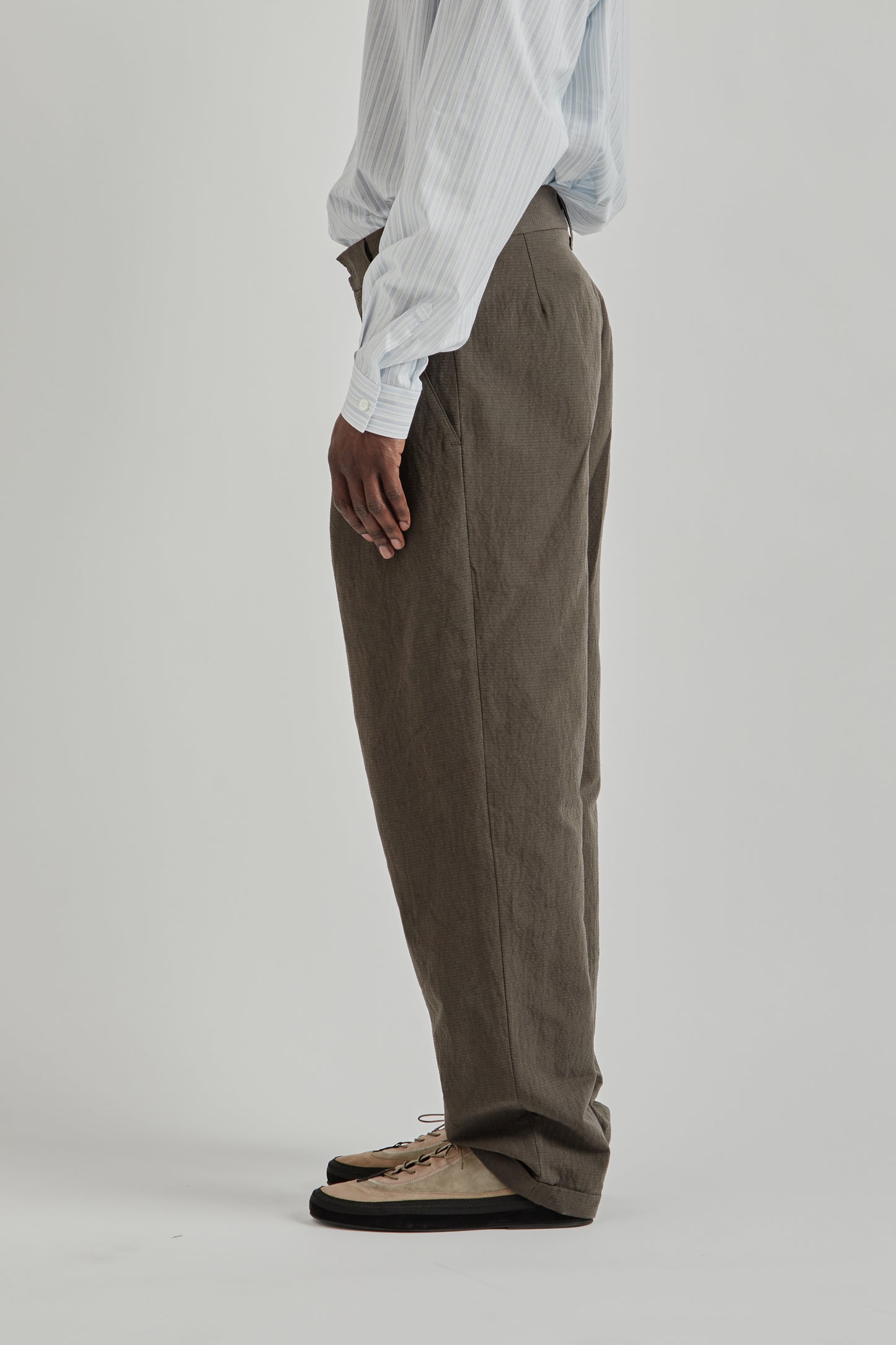 Ranra SS26 Fold Tailored Pants Black Coffee0535