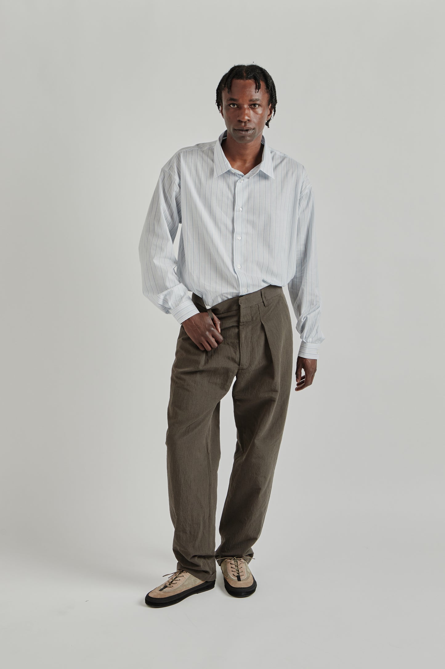 Ranra SS26 Fold Tailored Pants Black Coffee0550
