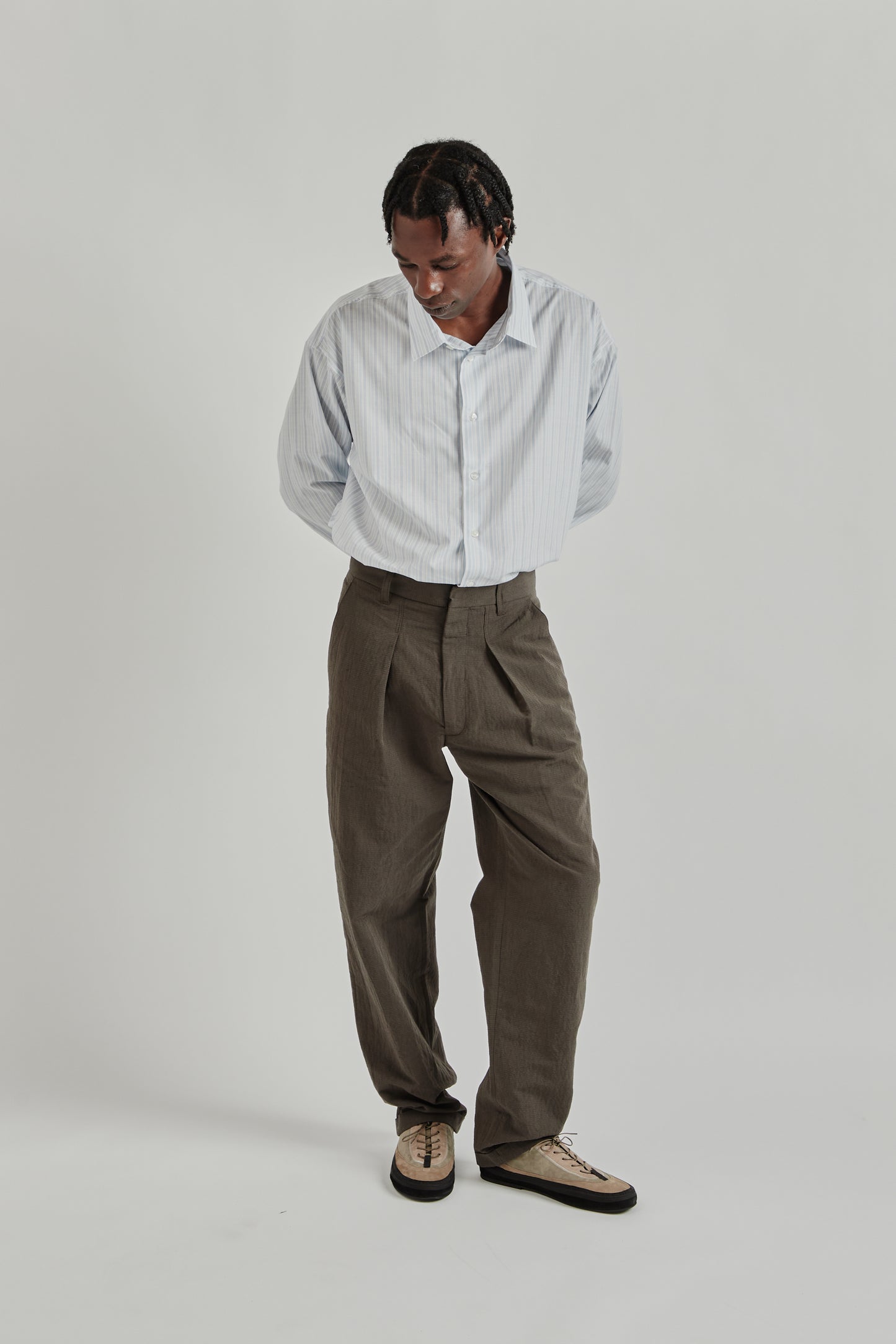 Ranra SS26 Fold Tailored Pants Black Coffee0554
