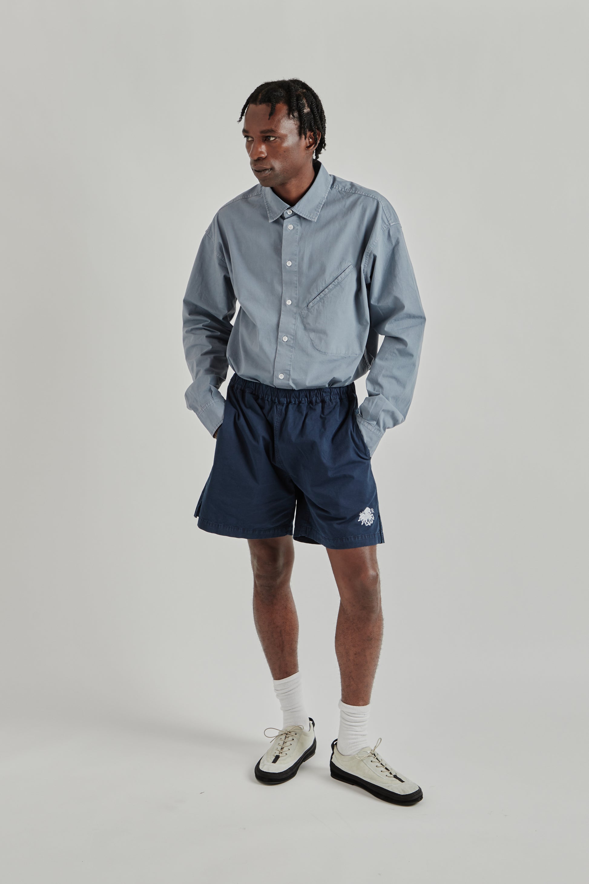 Ranra SS26 Keel Cotton Shorts Sky Captain0653