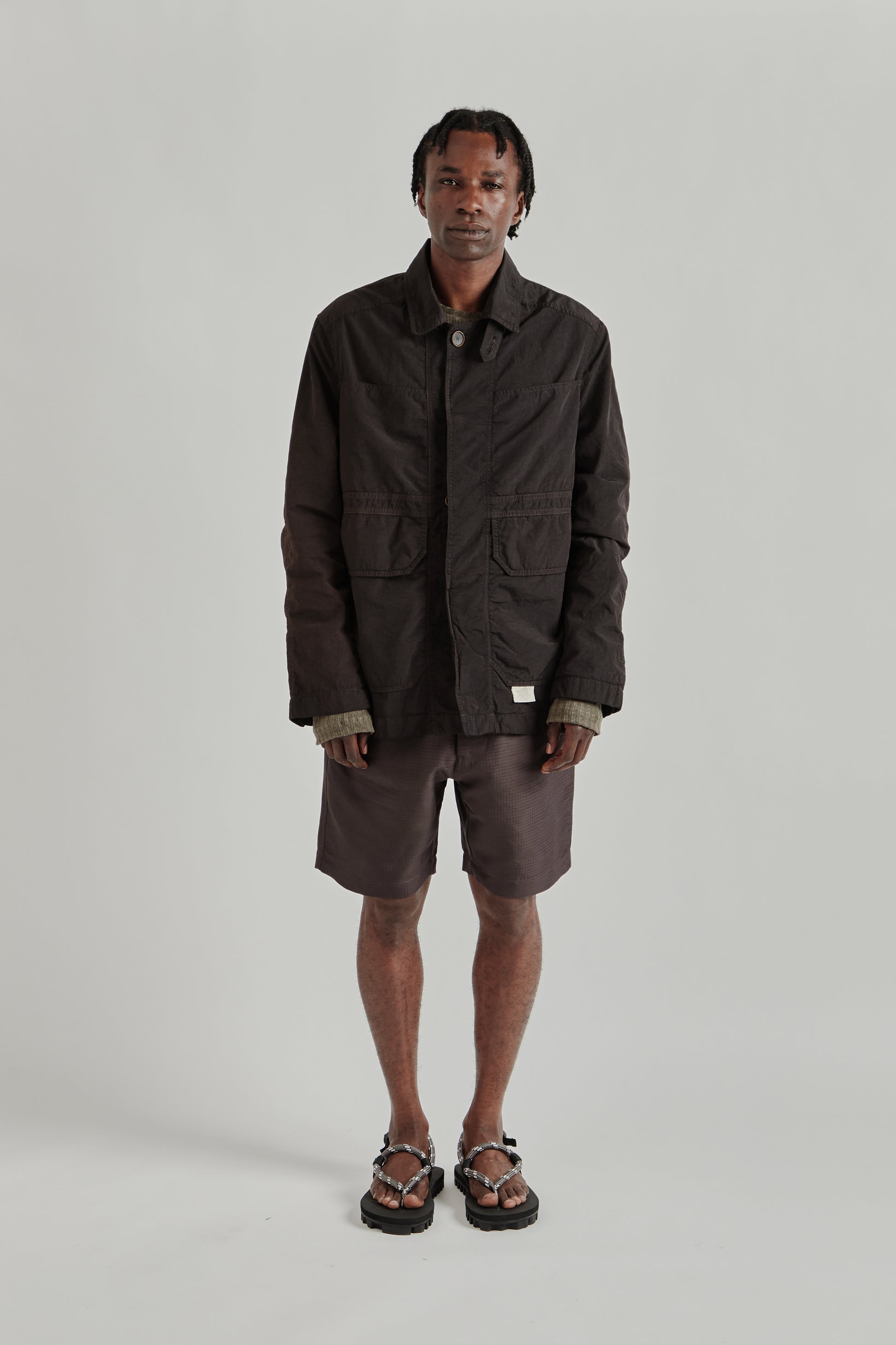 Ranra SS26 Trowel Canvas Nylon Jacket After Dark0784