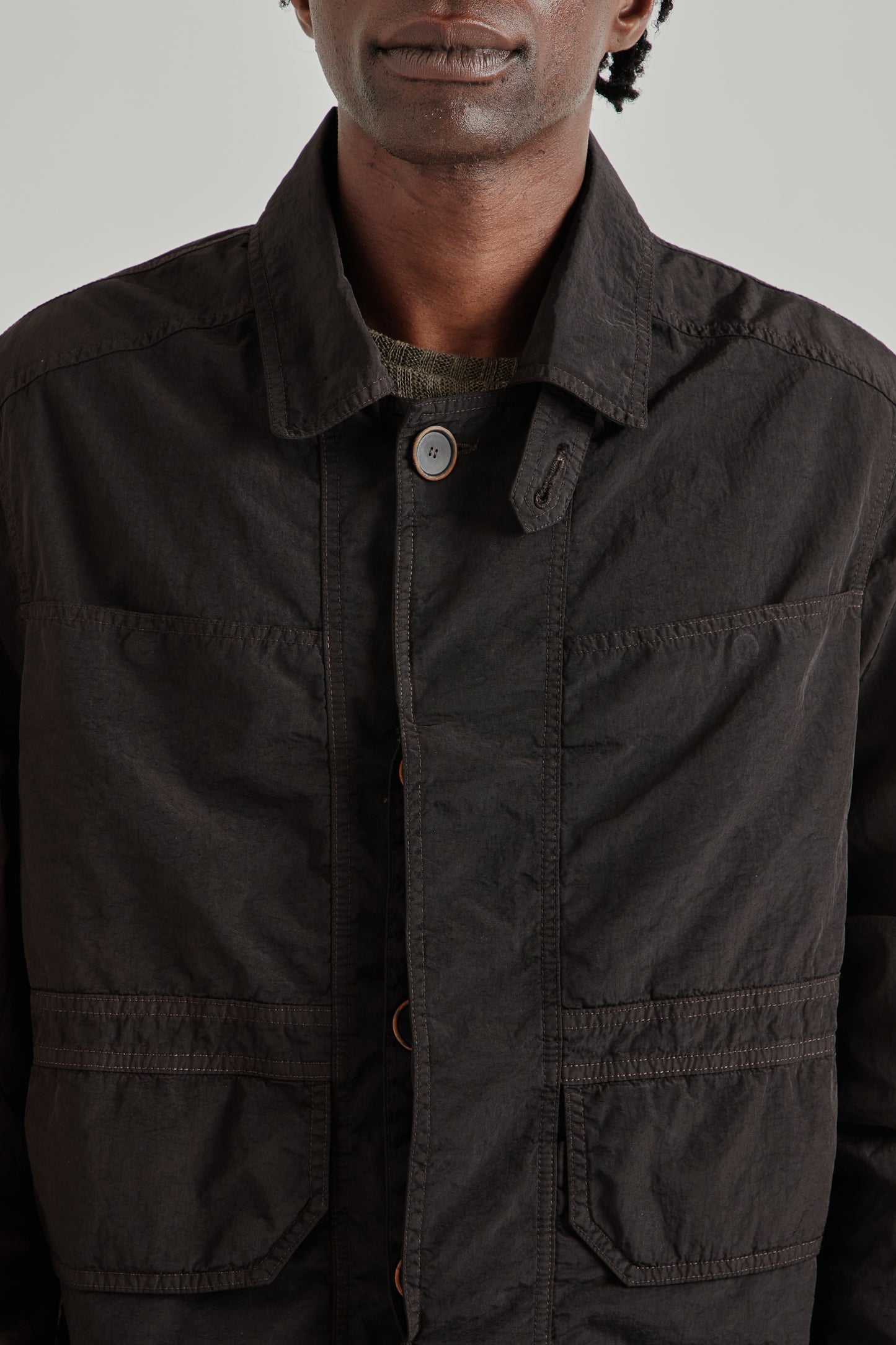 Ranra SS26 Trowel Canvas Nylon Jacket After Dark0796