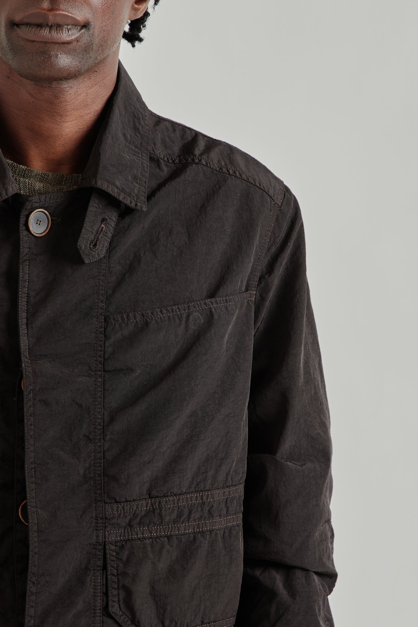 Ranra SS26 Trowel Canvas Nylon Jacket After Dark0797
