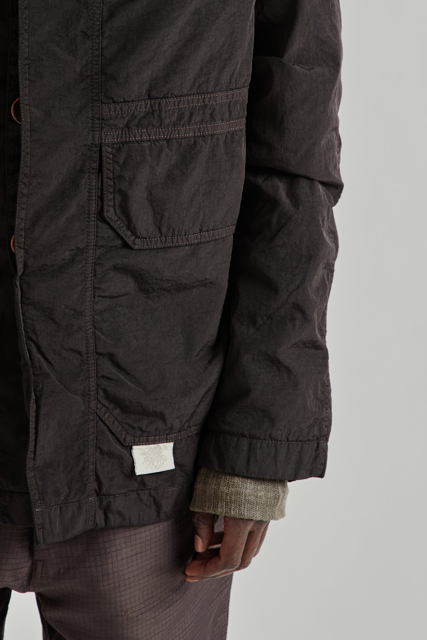Ranra SS26 Trowel Canvas Nylon Jacket After Dark0798