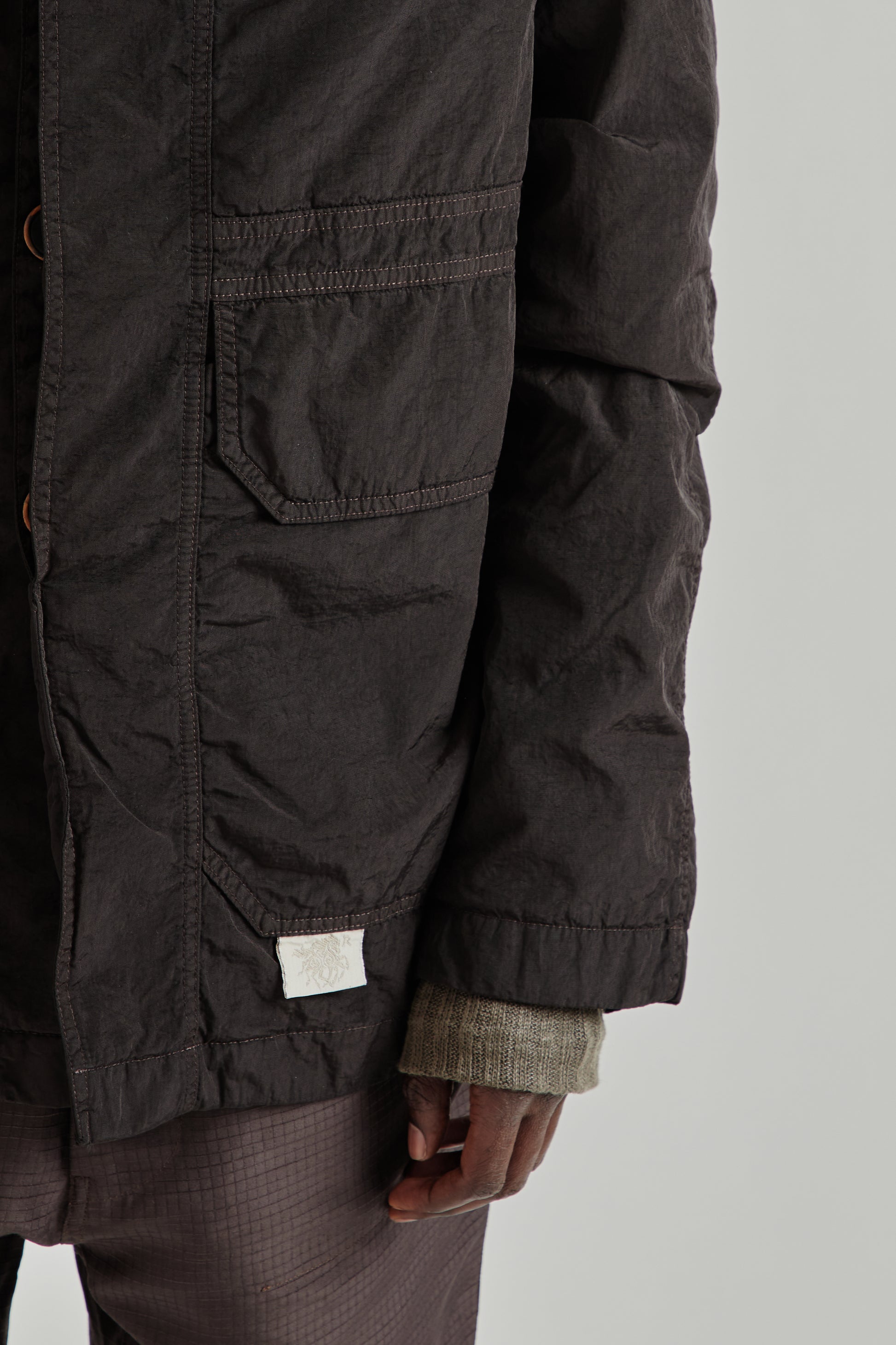 Ranra SS26 Trowel Canvas Nylon Jacket After Dark0798