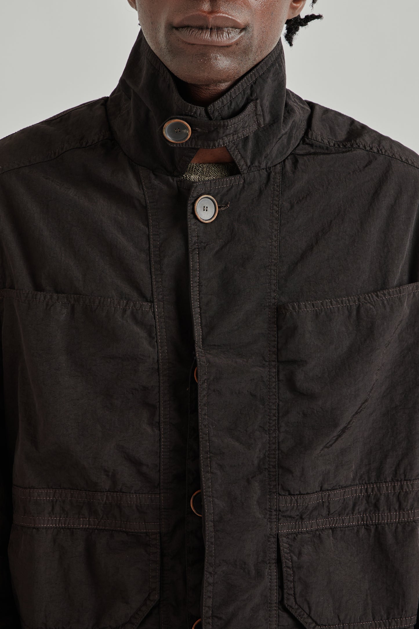Ranra SS26 Trowel Canvas Nylon Jacket After Dark0801