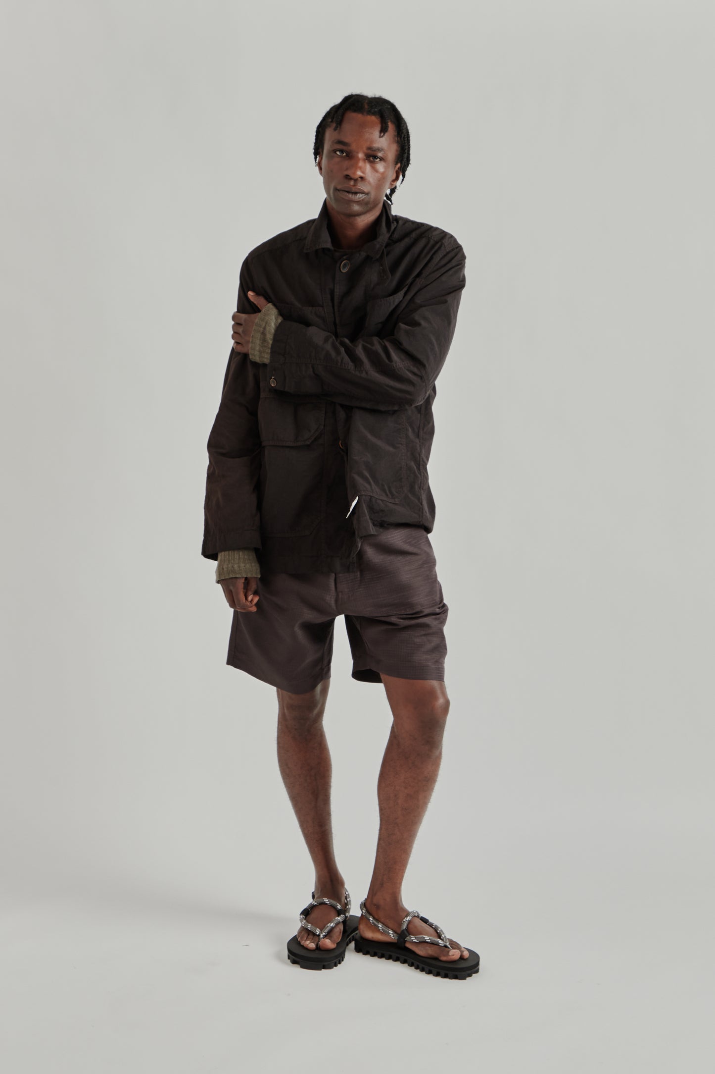 Ranra SS26 Trowel Canvas Nylon Jacket After Dark0810