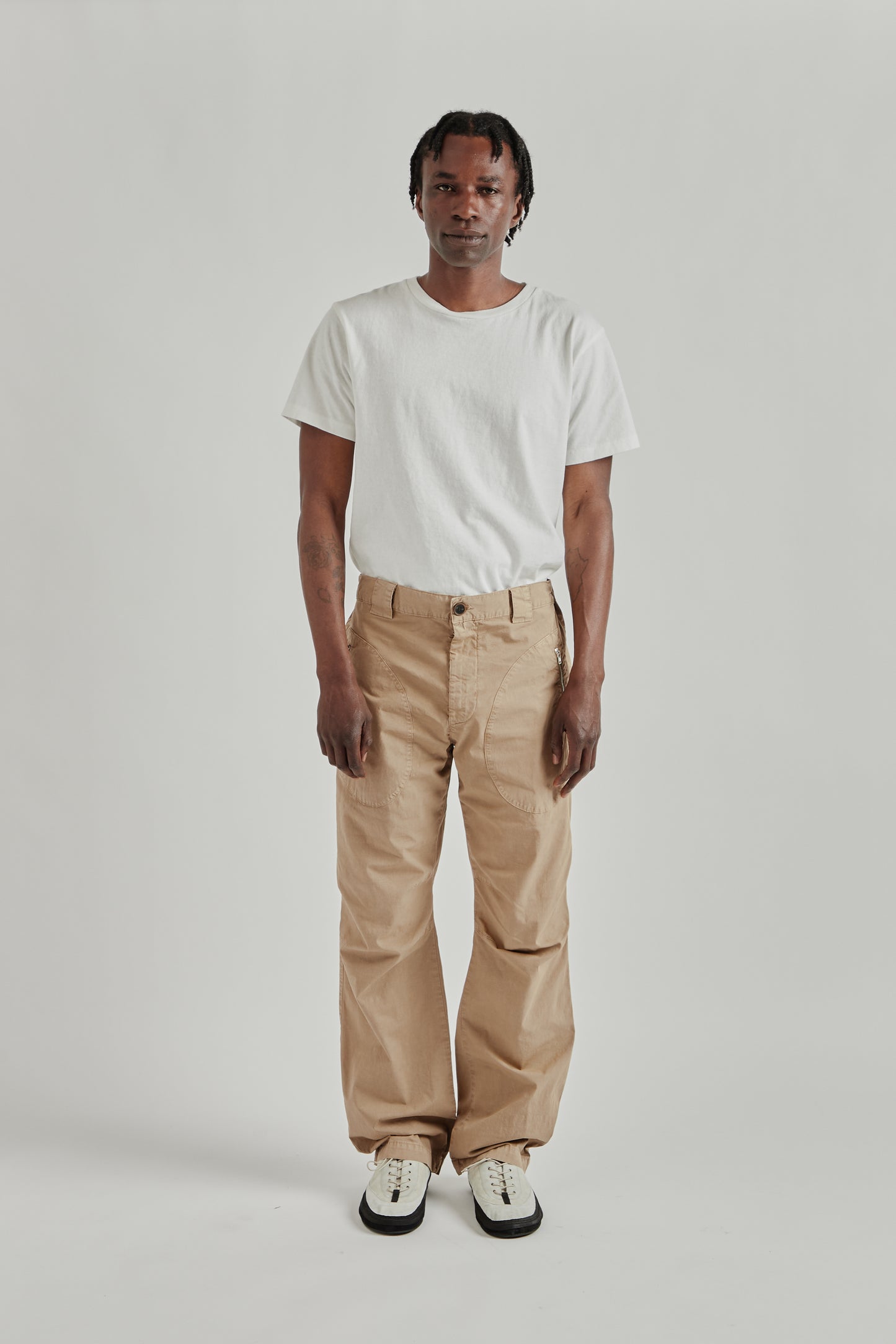 Ranra SS26 Wilder Cotton Cargo Pants Lead Gray0661
