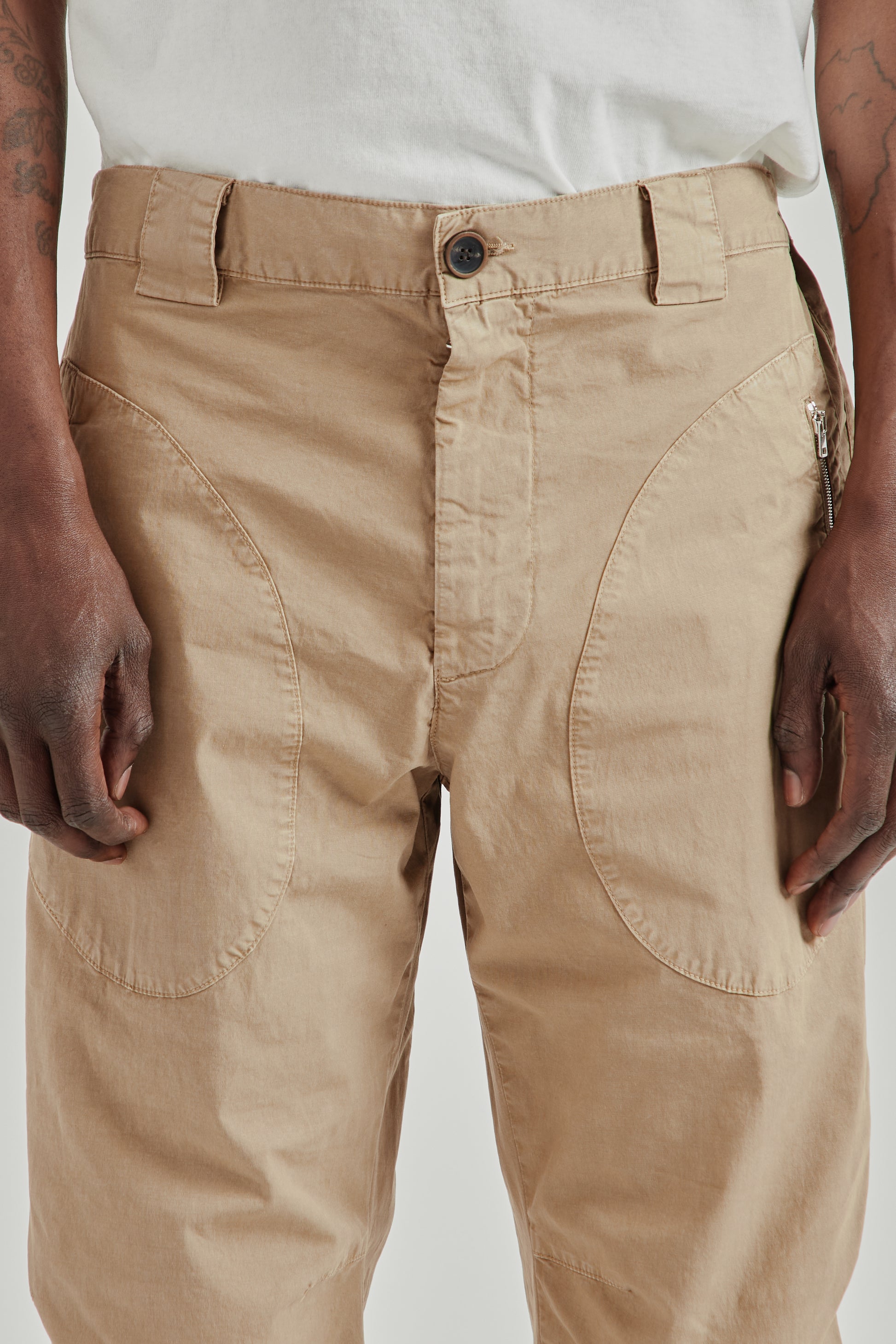 Ranra SS26 Wilder Cotton Cargo Pants Lead Gray0678