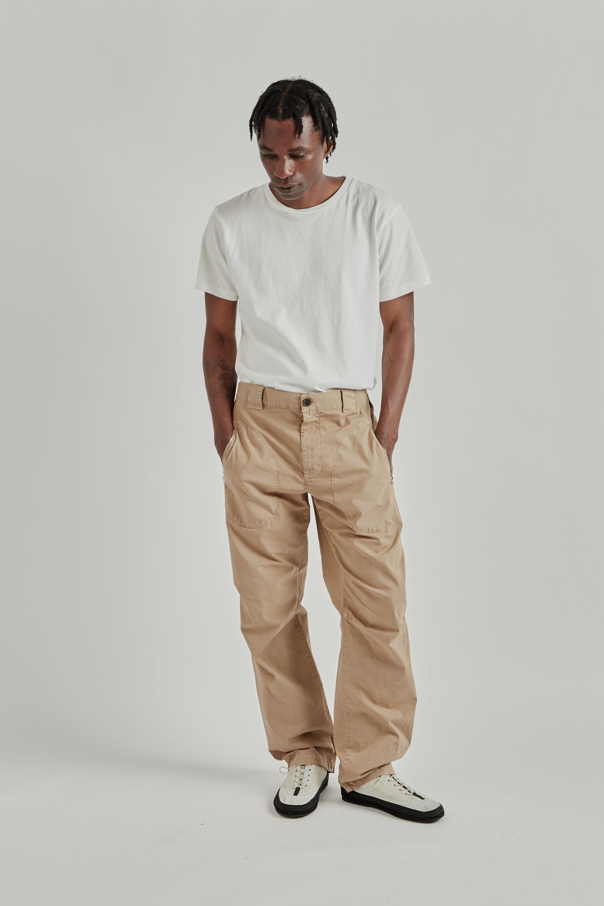 Ranra SS26 Wilder Cotton Cargo Pants Lead Gray0681
