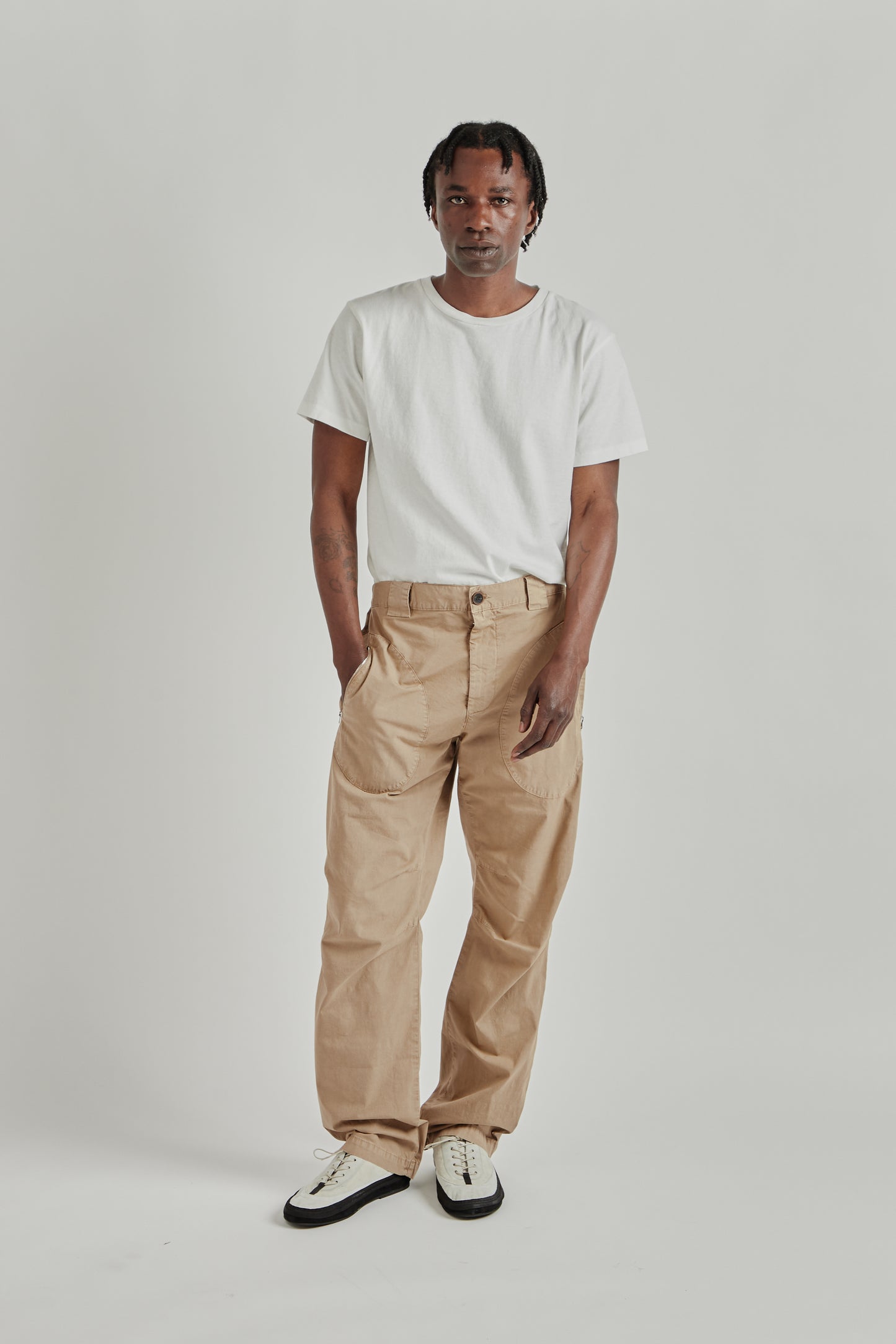Ranra SS26 Wilder Cotton Cargo Pants Lead Gray0686