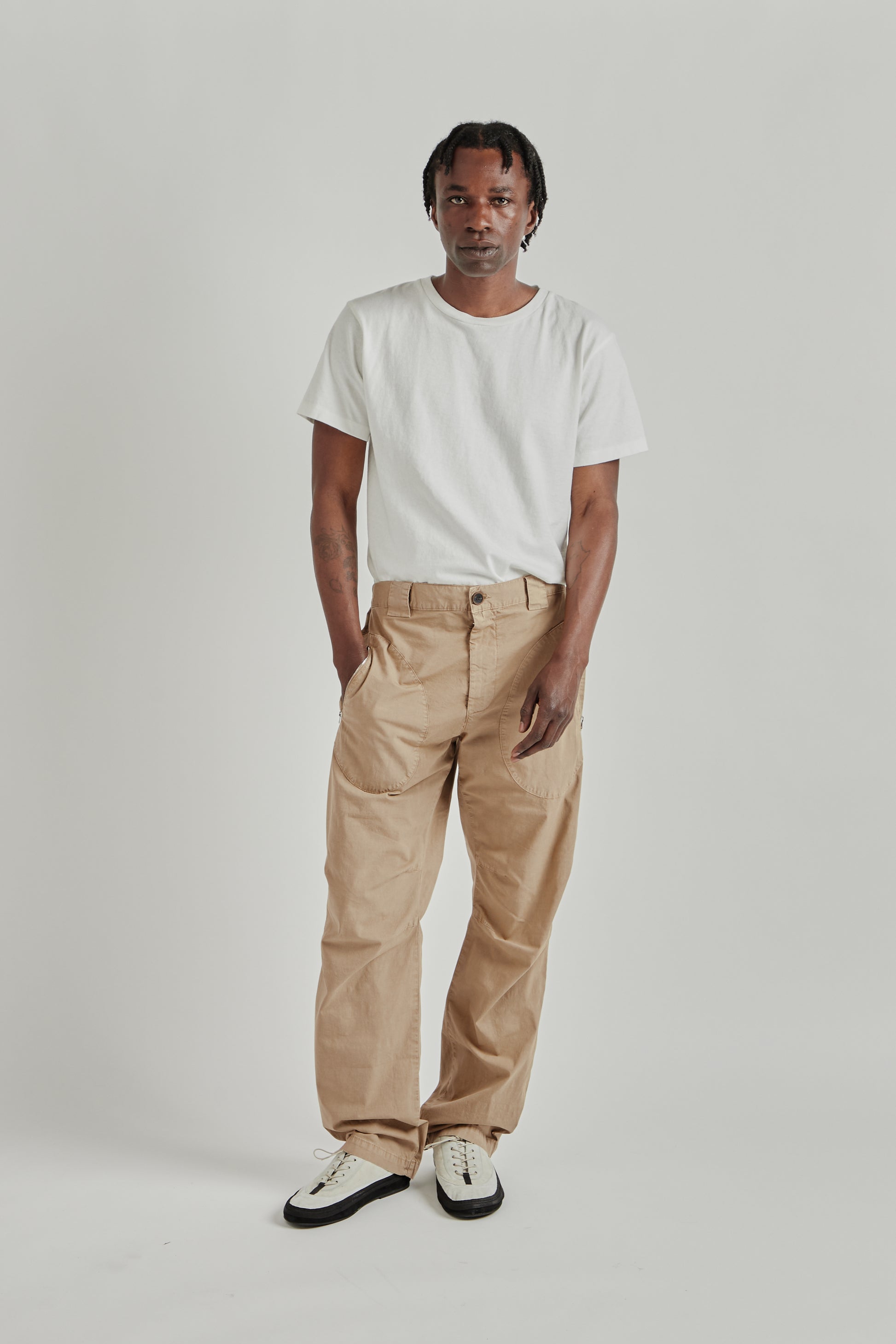 Ranra SS26 Wilder Cotton Cargo Pants Lead Gray0686