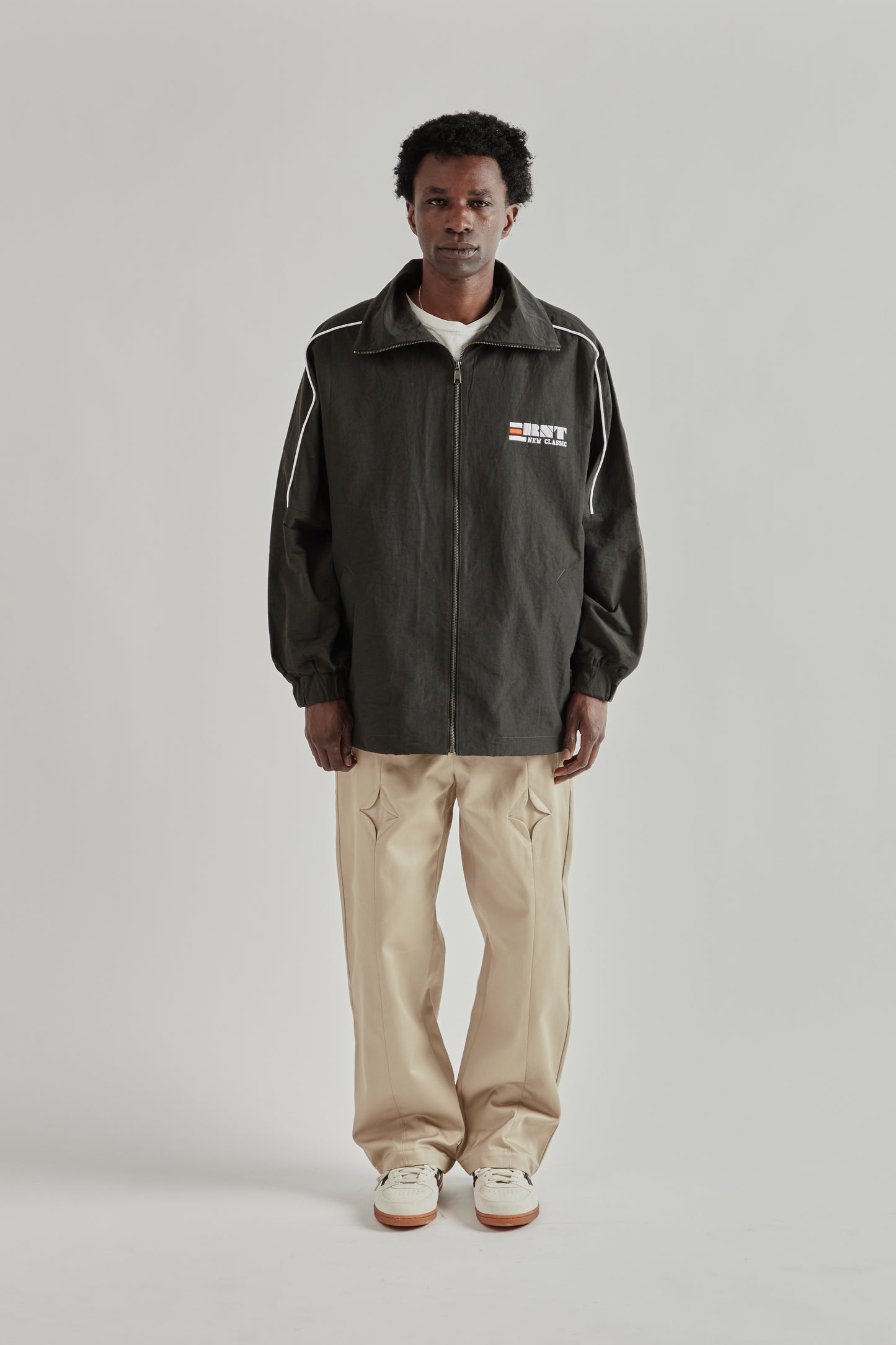 Rice Nine Ten SS26 Blocked Blouson Black- Brown3360