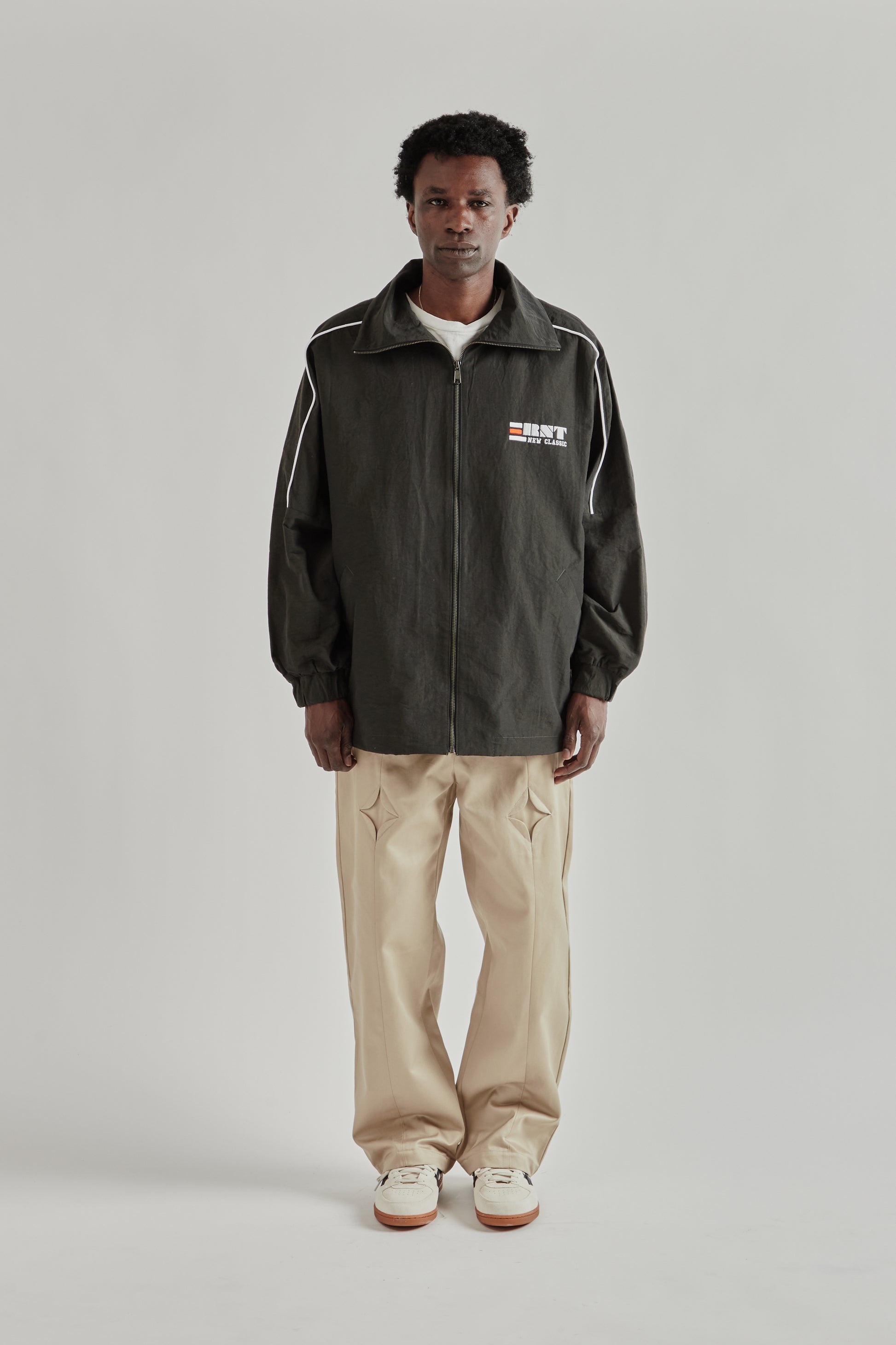 Rice Nine Ten SS26 Blocked Blouson Black- Brown3360