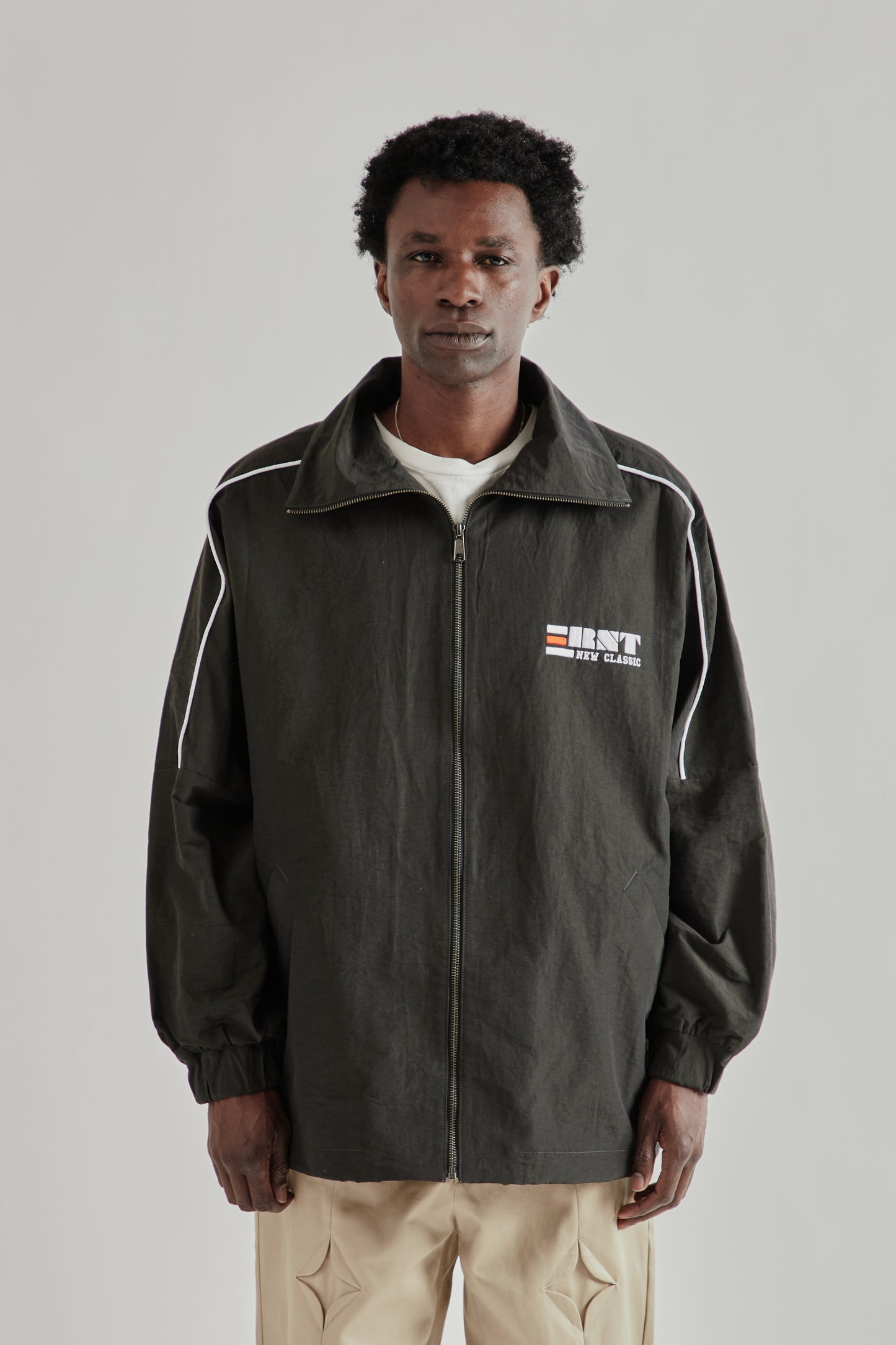 Rice Nine Ten SS26 Blocked Blouson Black- Brown3363