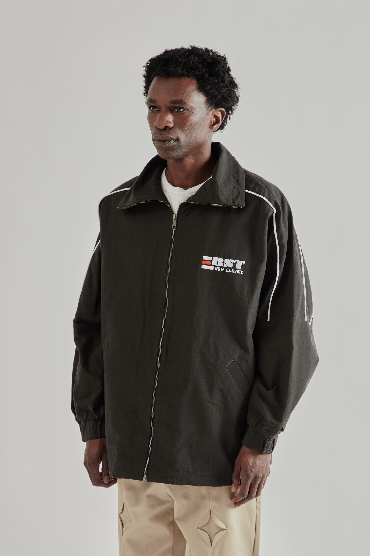Rice Nine Ten SS26 Blocked Blouson Black- Brown3366