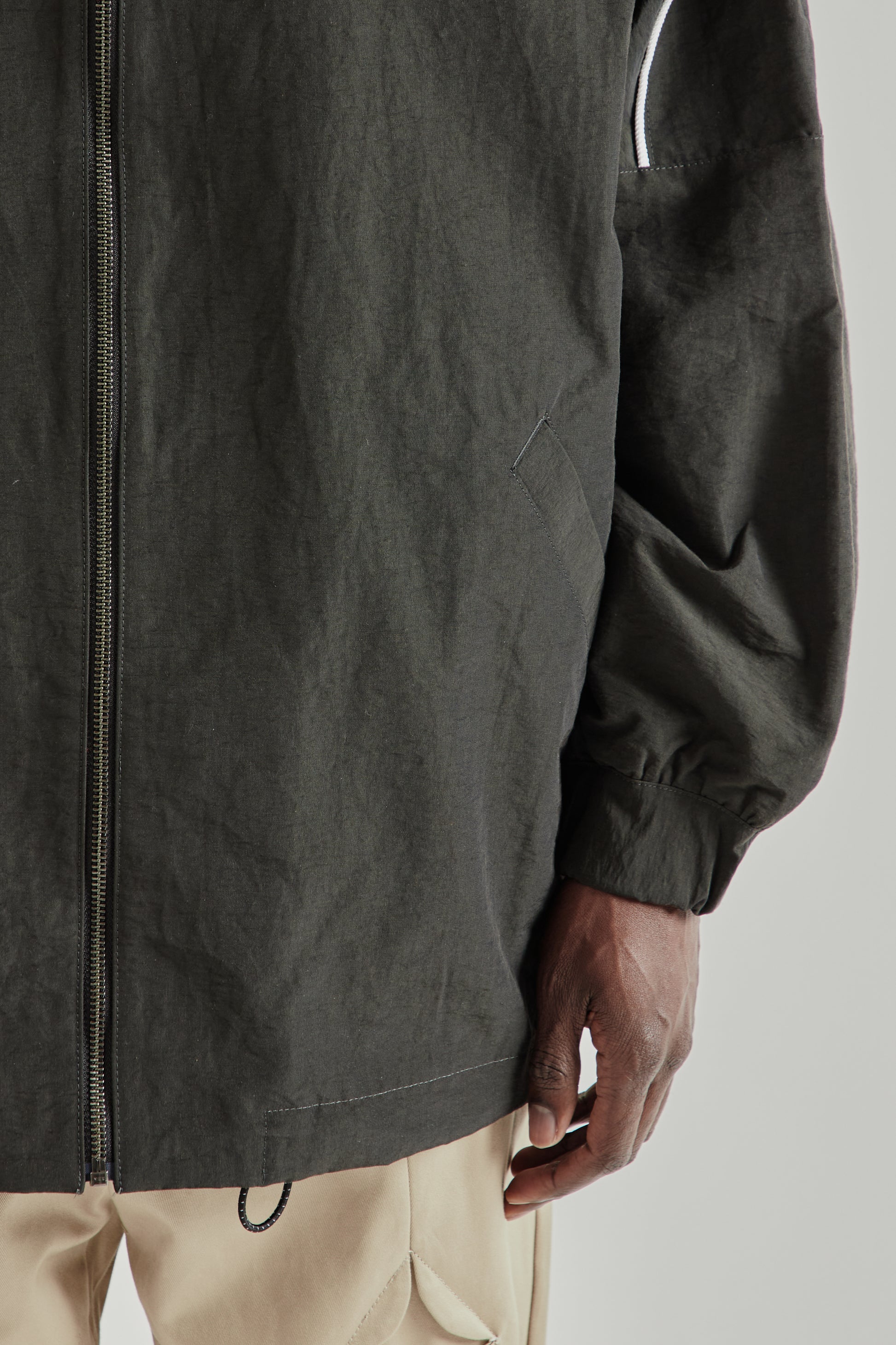 Rice Nine Ten SS26 Blocked Blouson Black- Brown3376