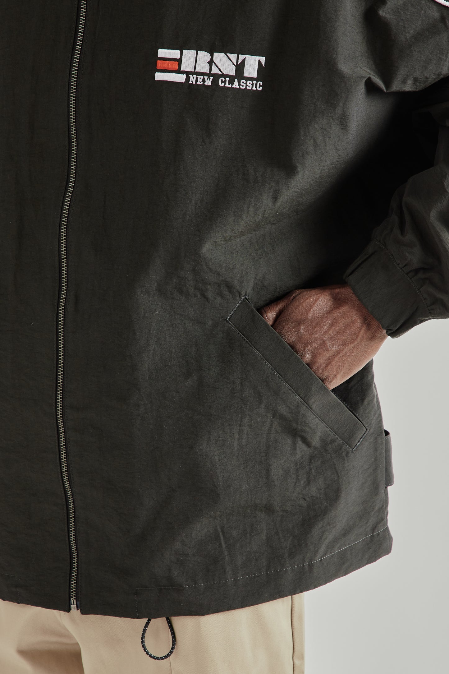 Rice Nine Ten SS26 Blocked Blouson Black- Brown3378