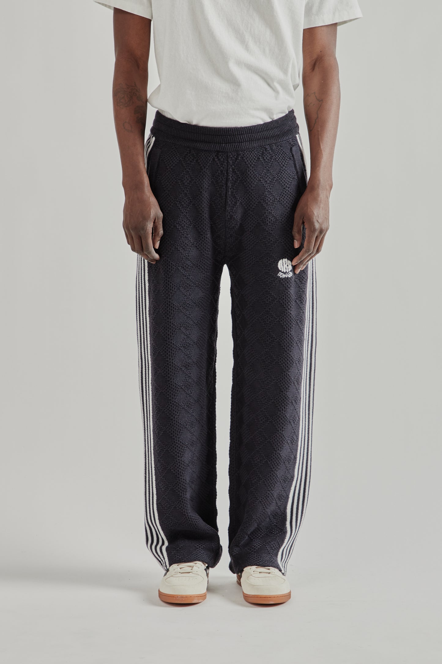 Rice Nine Ten SS26 Knitted Training Pants Fade Black- Brown3509