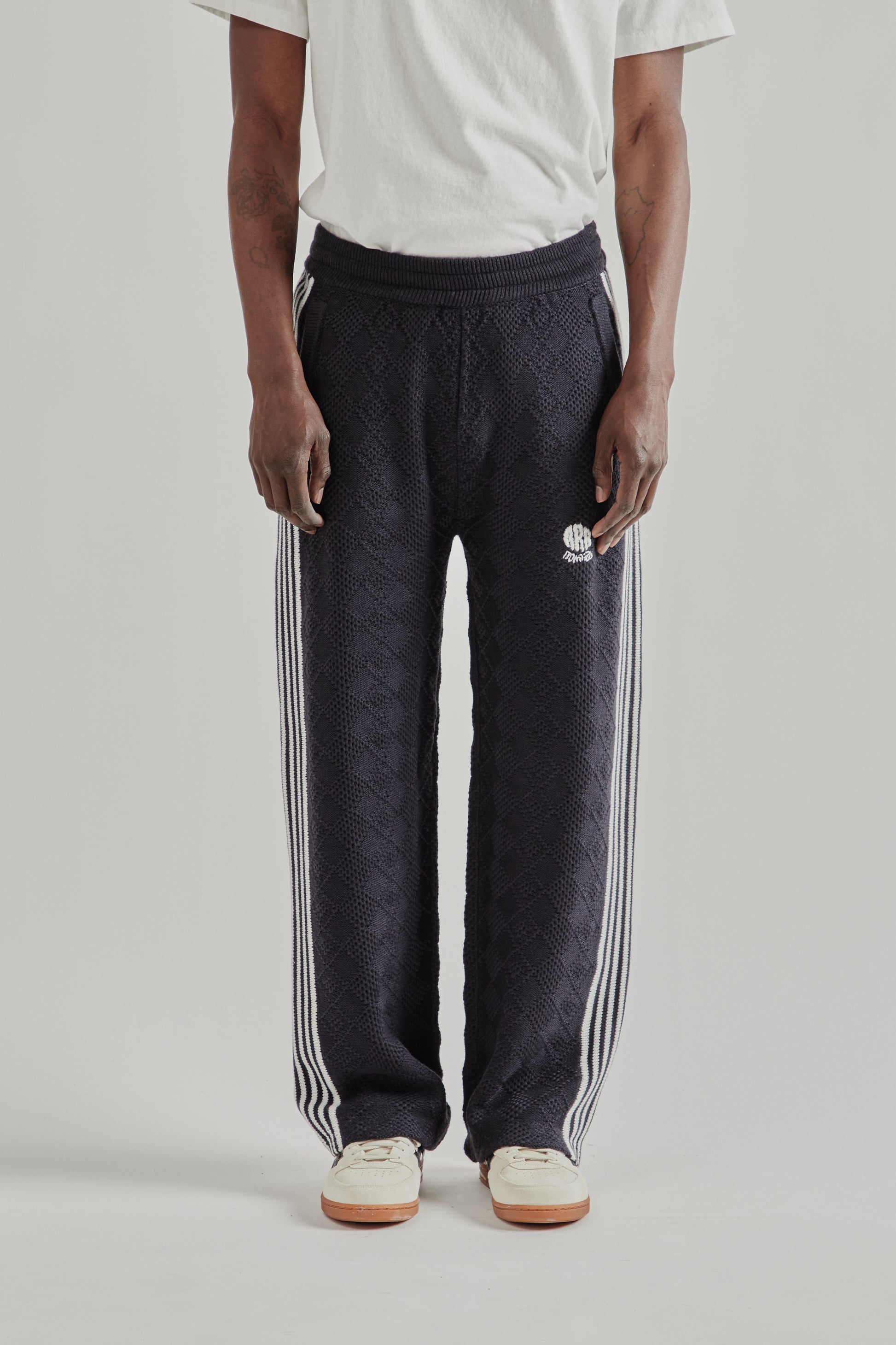 Rice Nine Ten SS26 Knitted Training Pants Fade Black- Brown3509