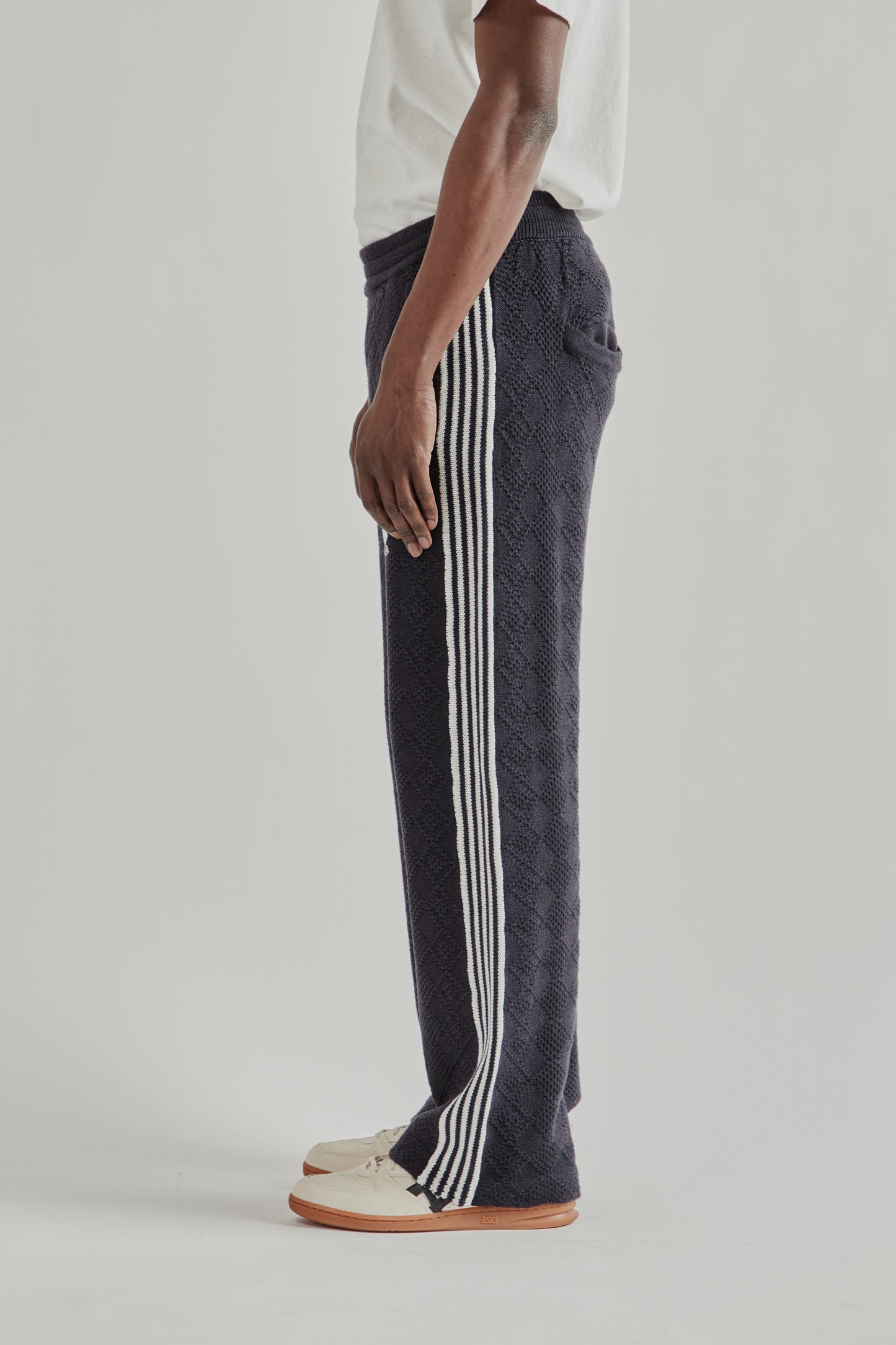 Rice Nine Ten SS26 Knitted Training Pants Fade Black- Brown3512