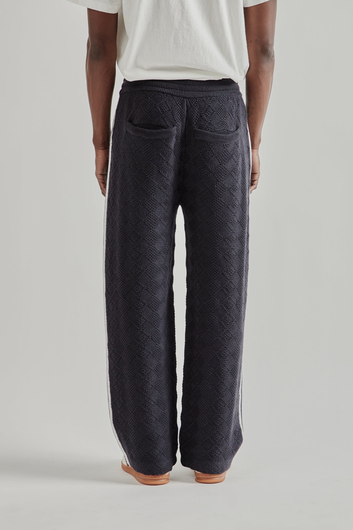 Rice Nine Ten SS26 Knitted Training Pants Fade Black- Brown3515