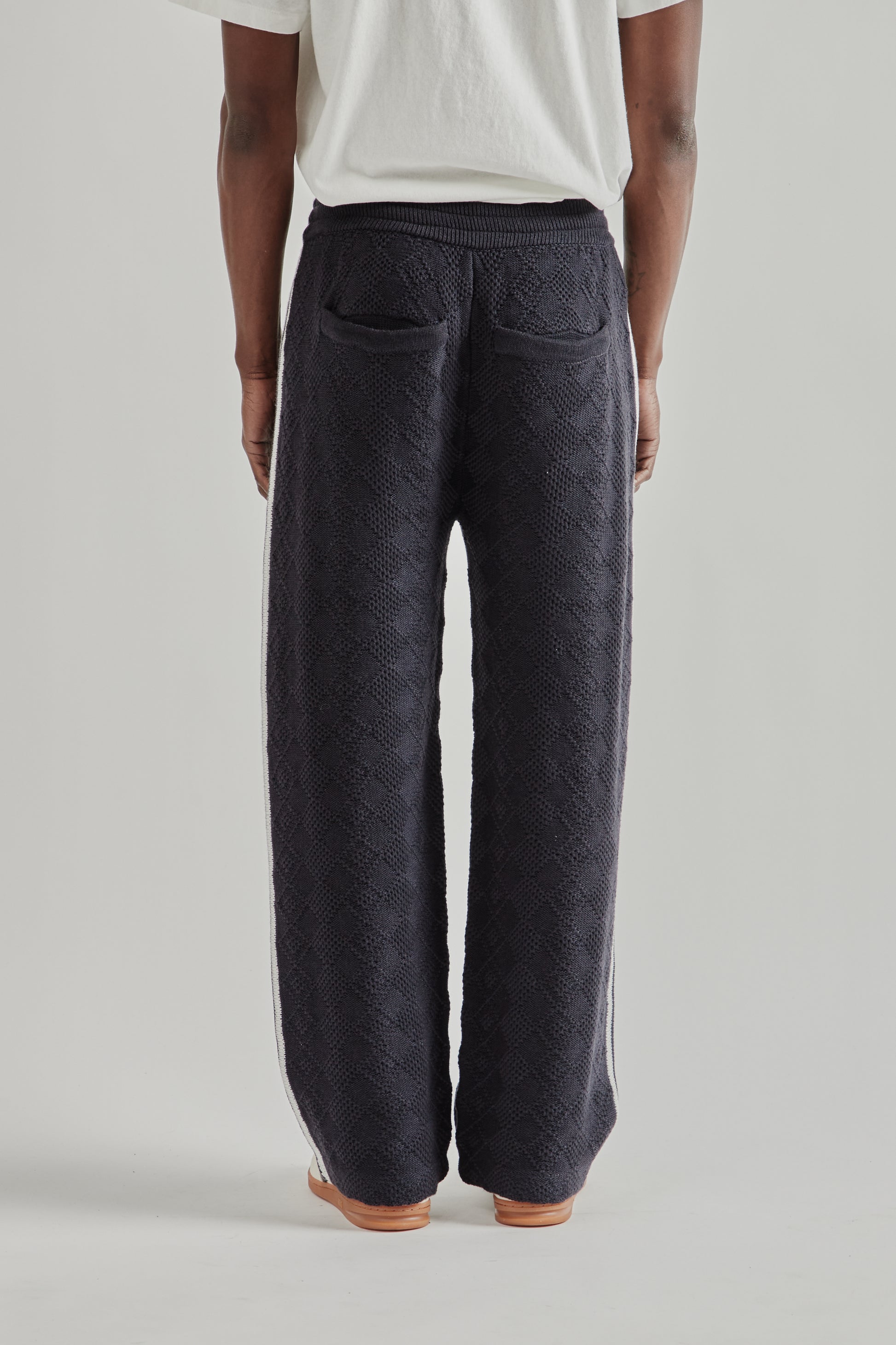 Rice Nine Ten SS26 Knitted Training Pants Fade Black- Brown3515