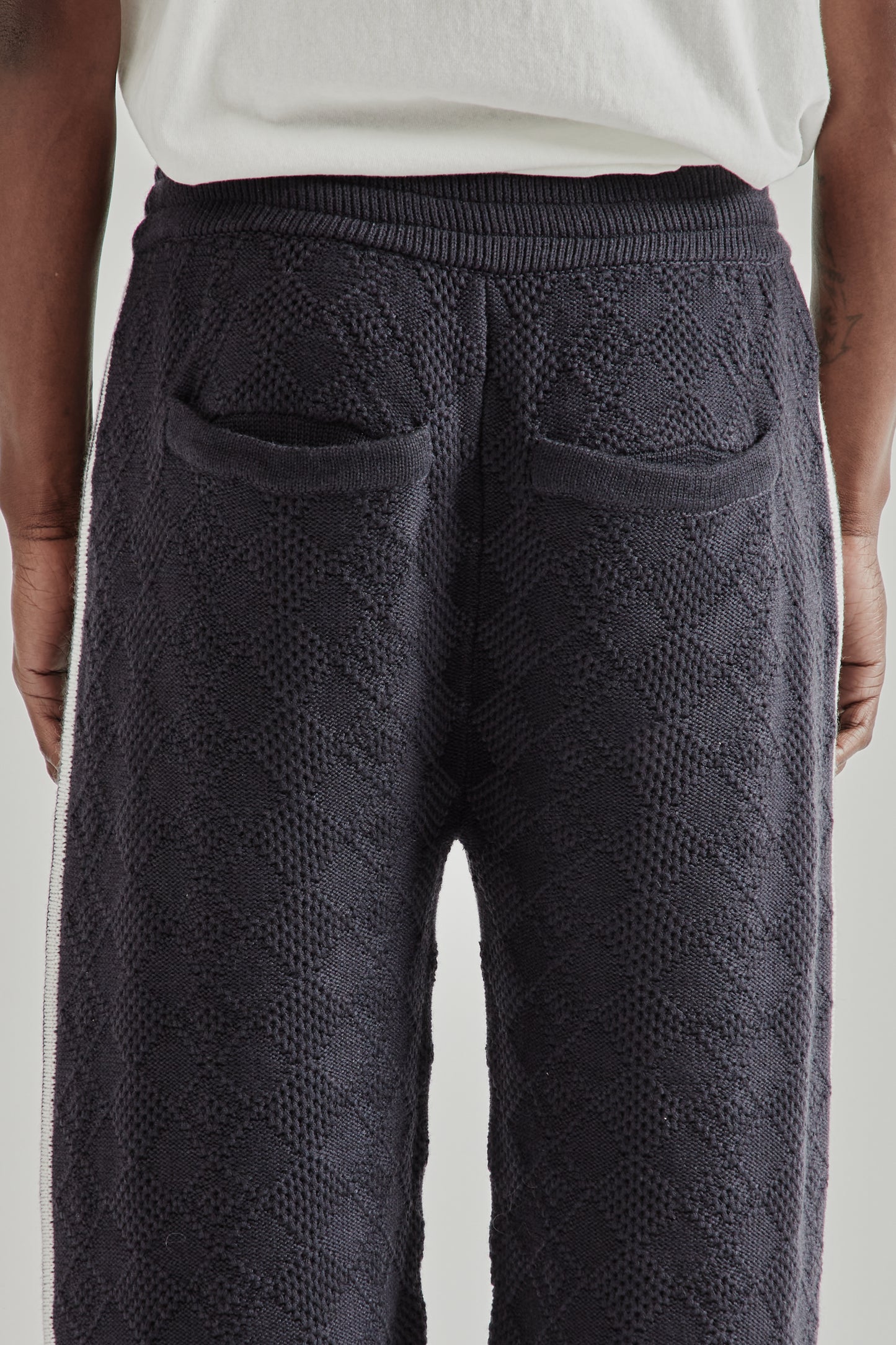 Rice Nine Ten SS26 Knitted Training Pants Fade Black- Brown3518