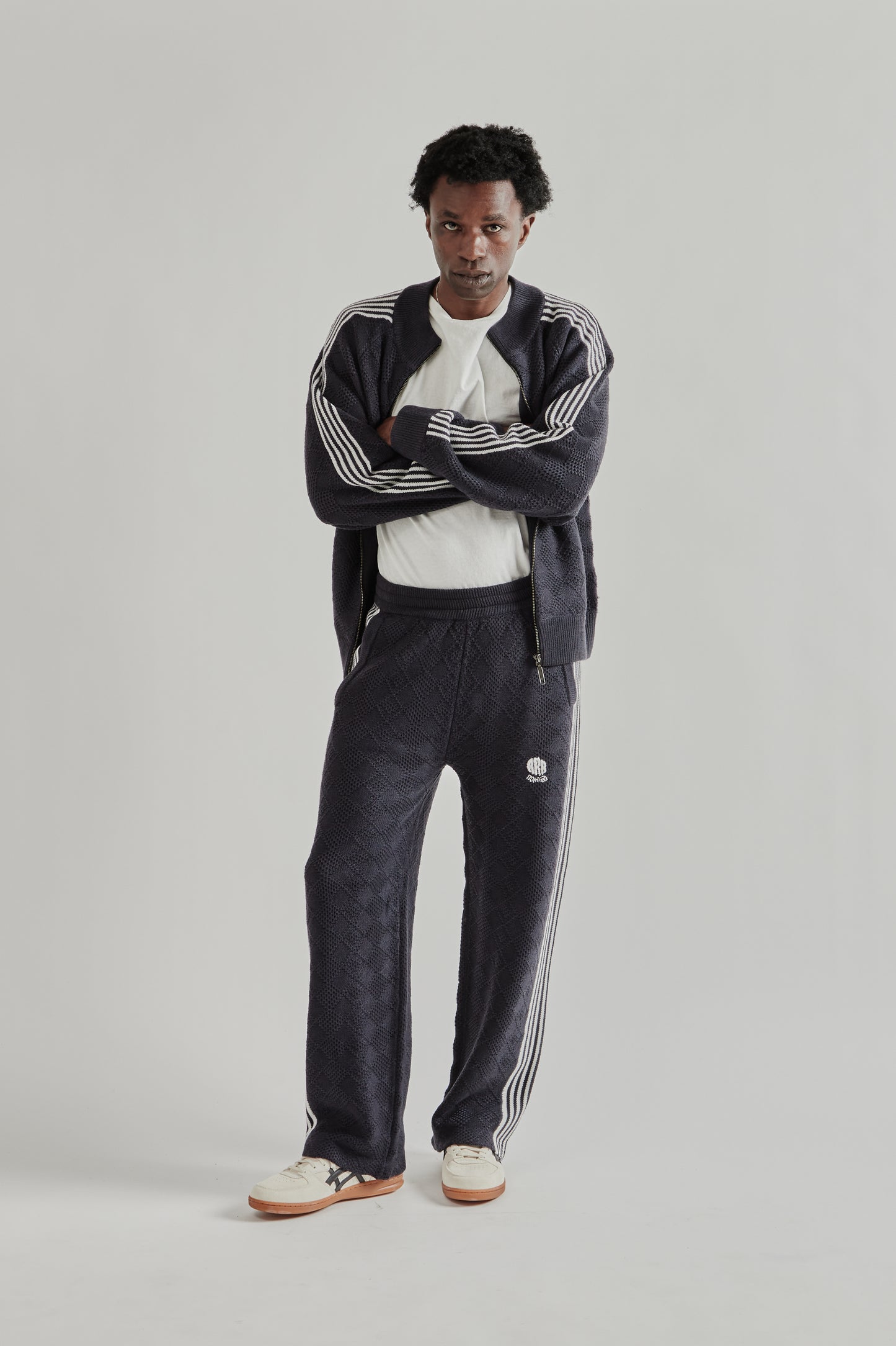 Rice Nine Ten SS26 Knitted Training Pants Fade Black- Brown3527