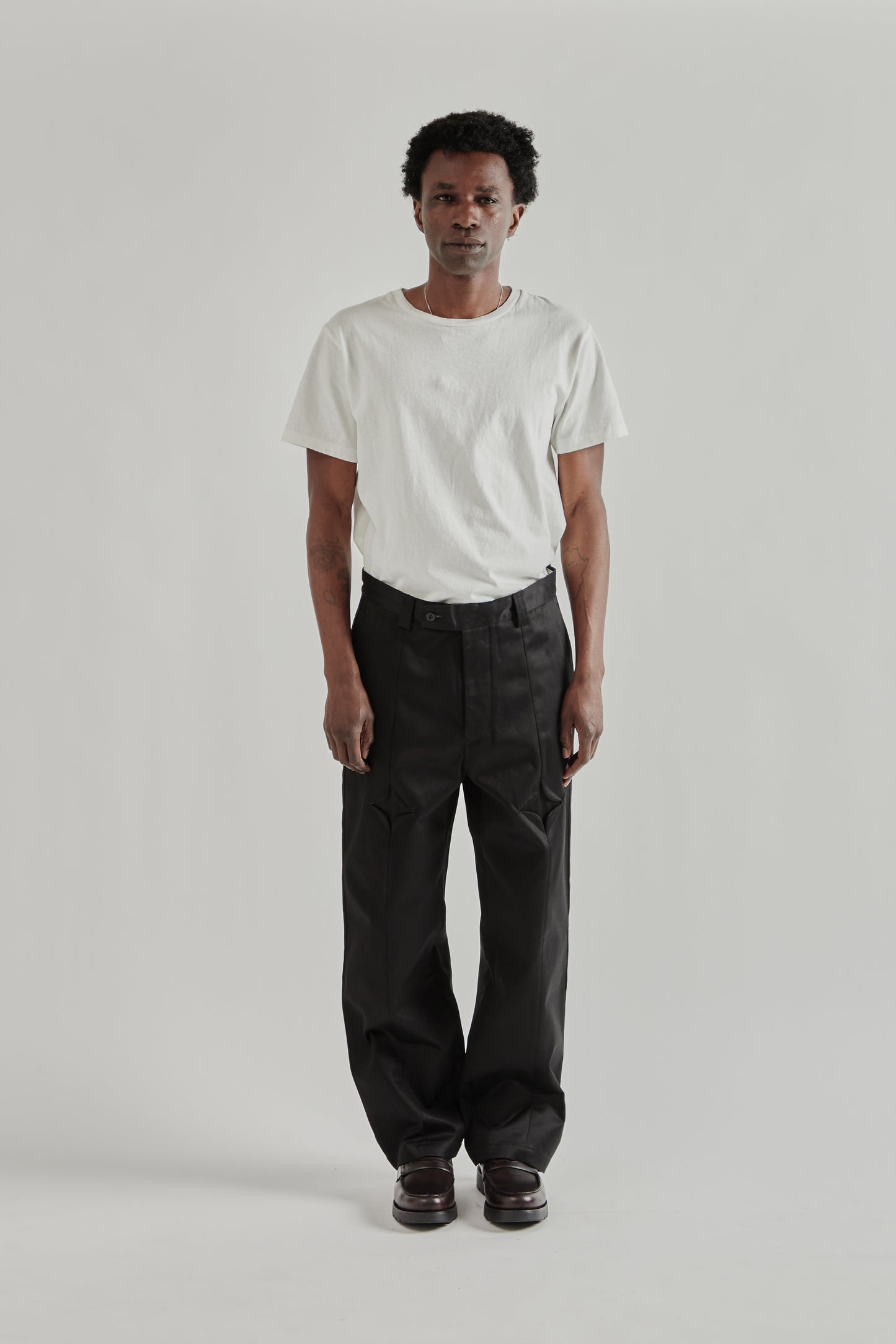 Rhombus Chino Pants - Black