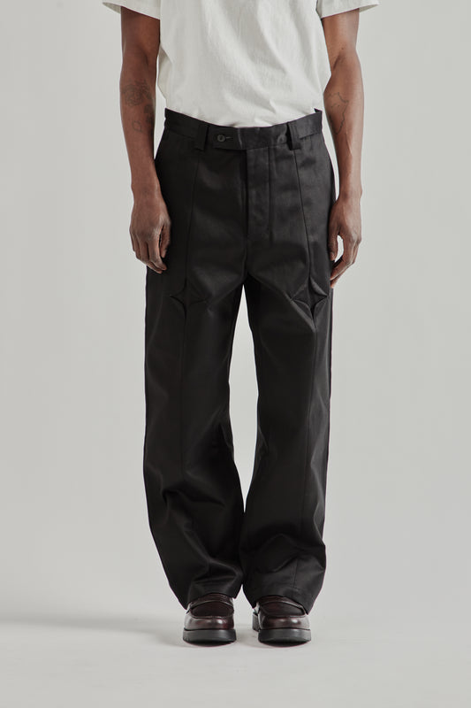 Rhombus Chino Pants - Black