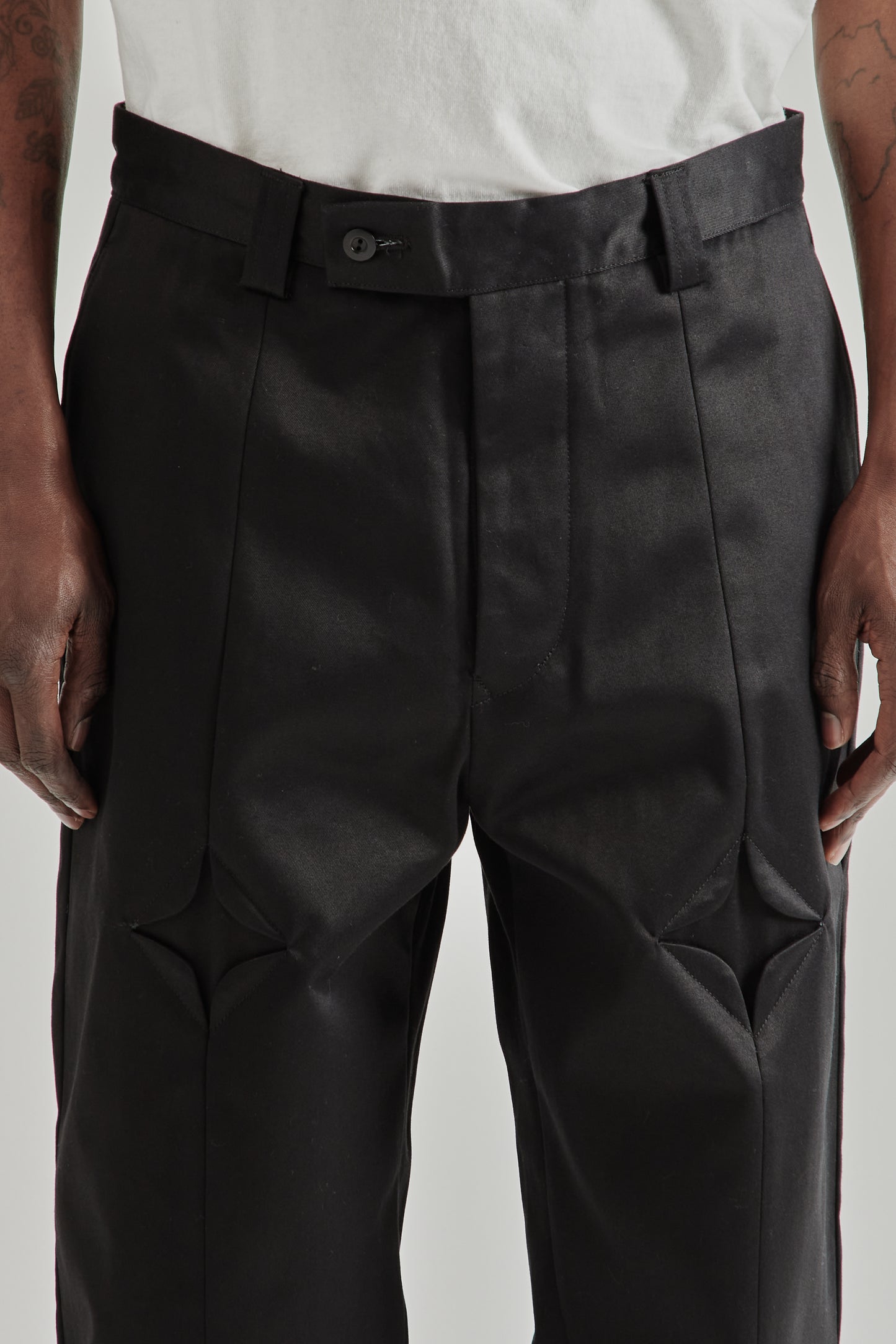 Rhombus Chino Pants - Black