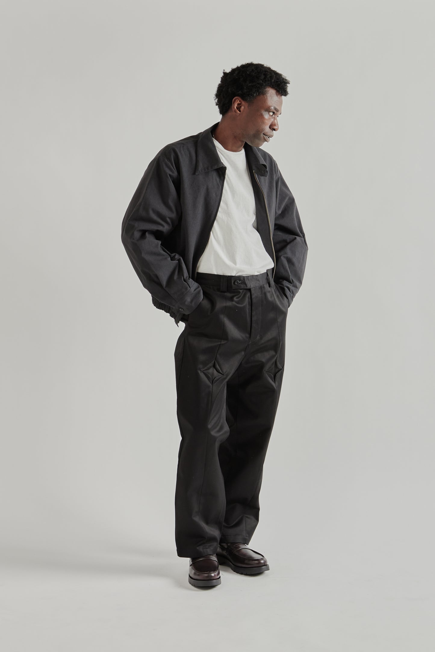 Rhombus Chino Pants - Black