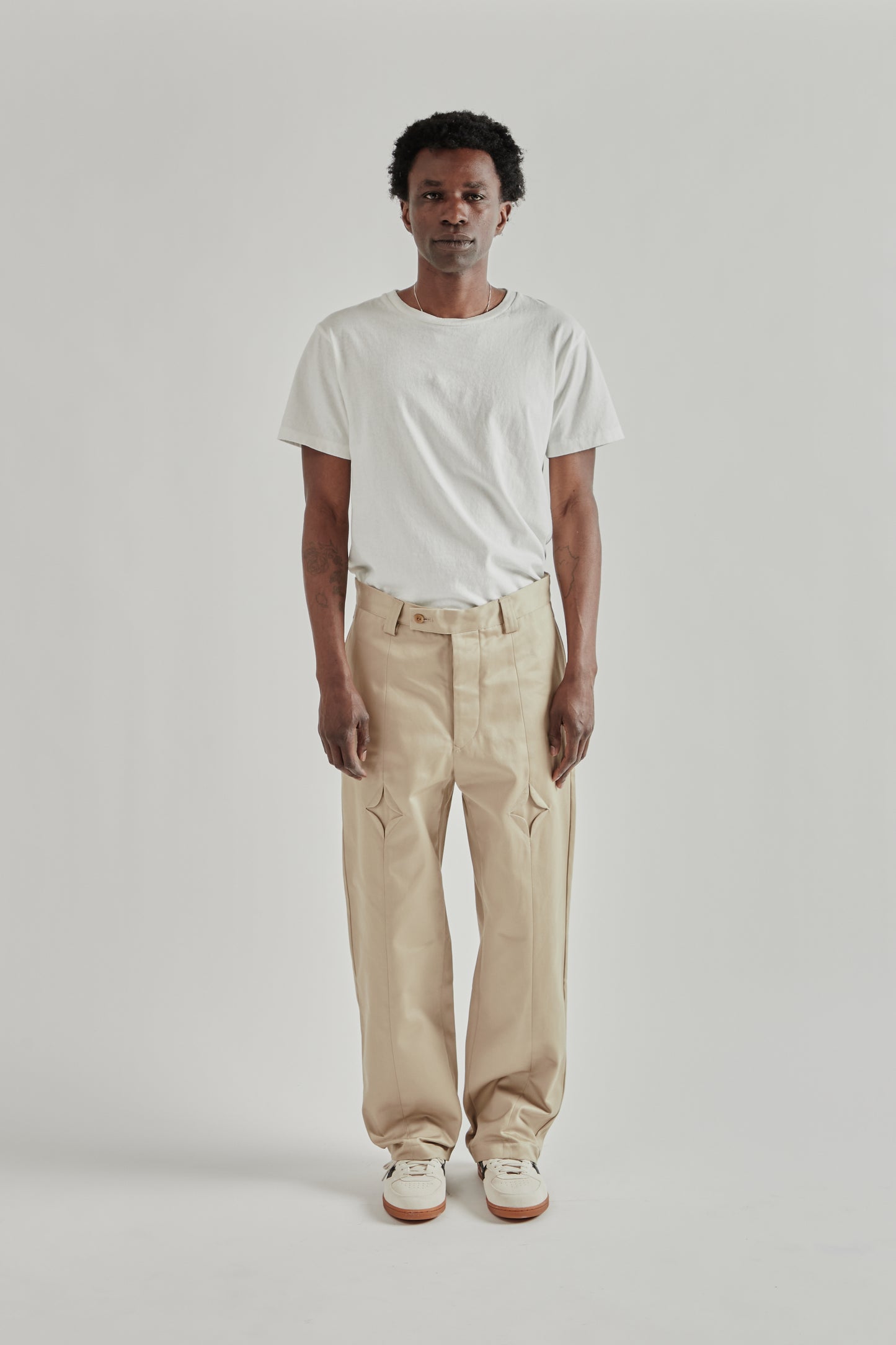 Rhombus Chino Pants - Sand Beige