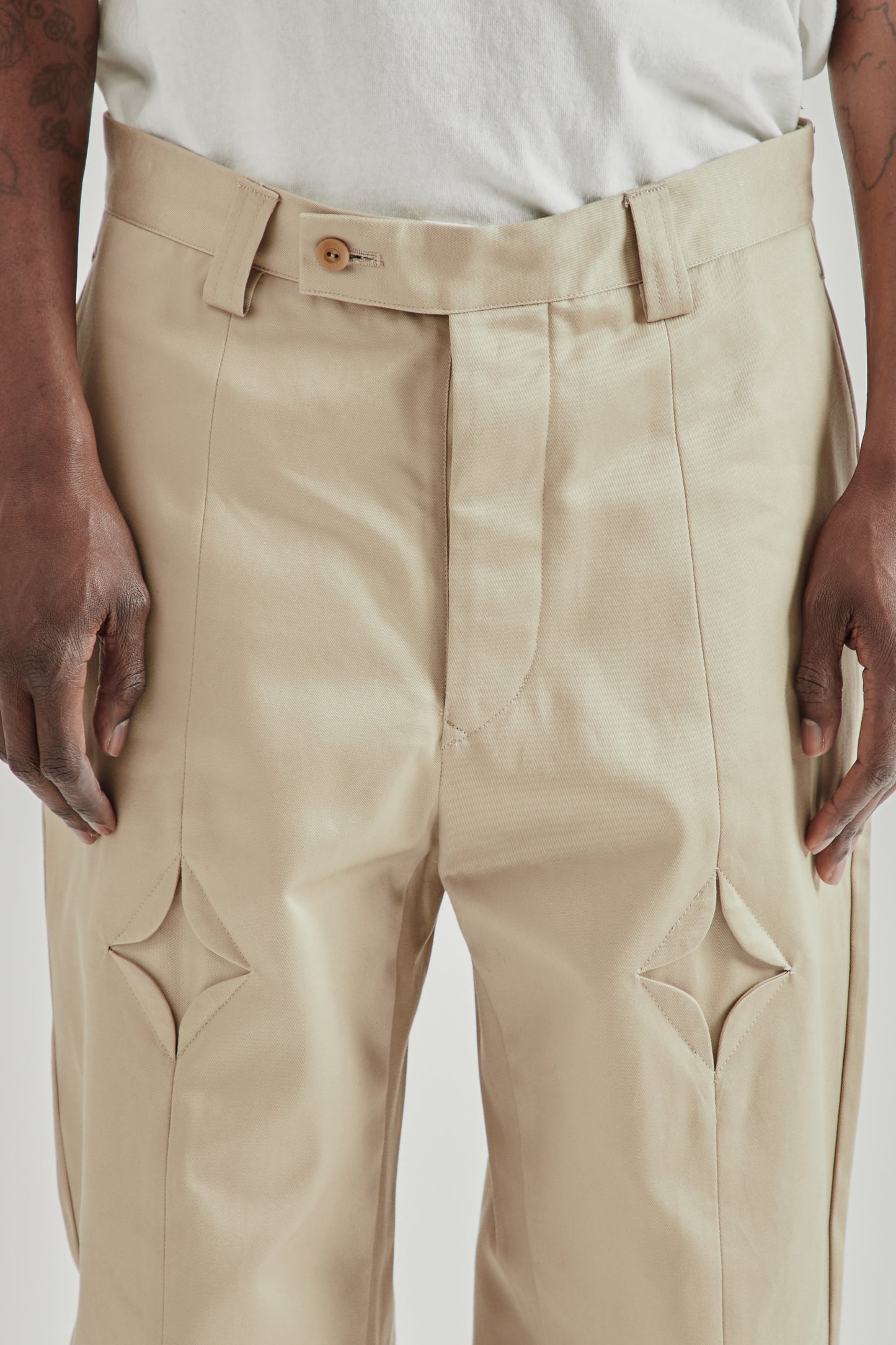 Rhombus Chino Pants - Sand Beige