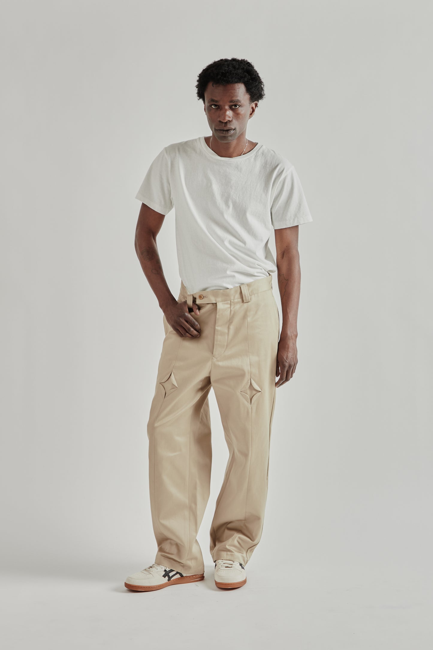 Rhombus Chino Pants - Sand Beige