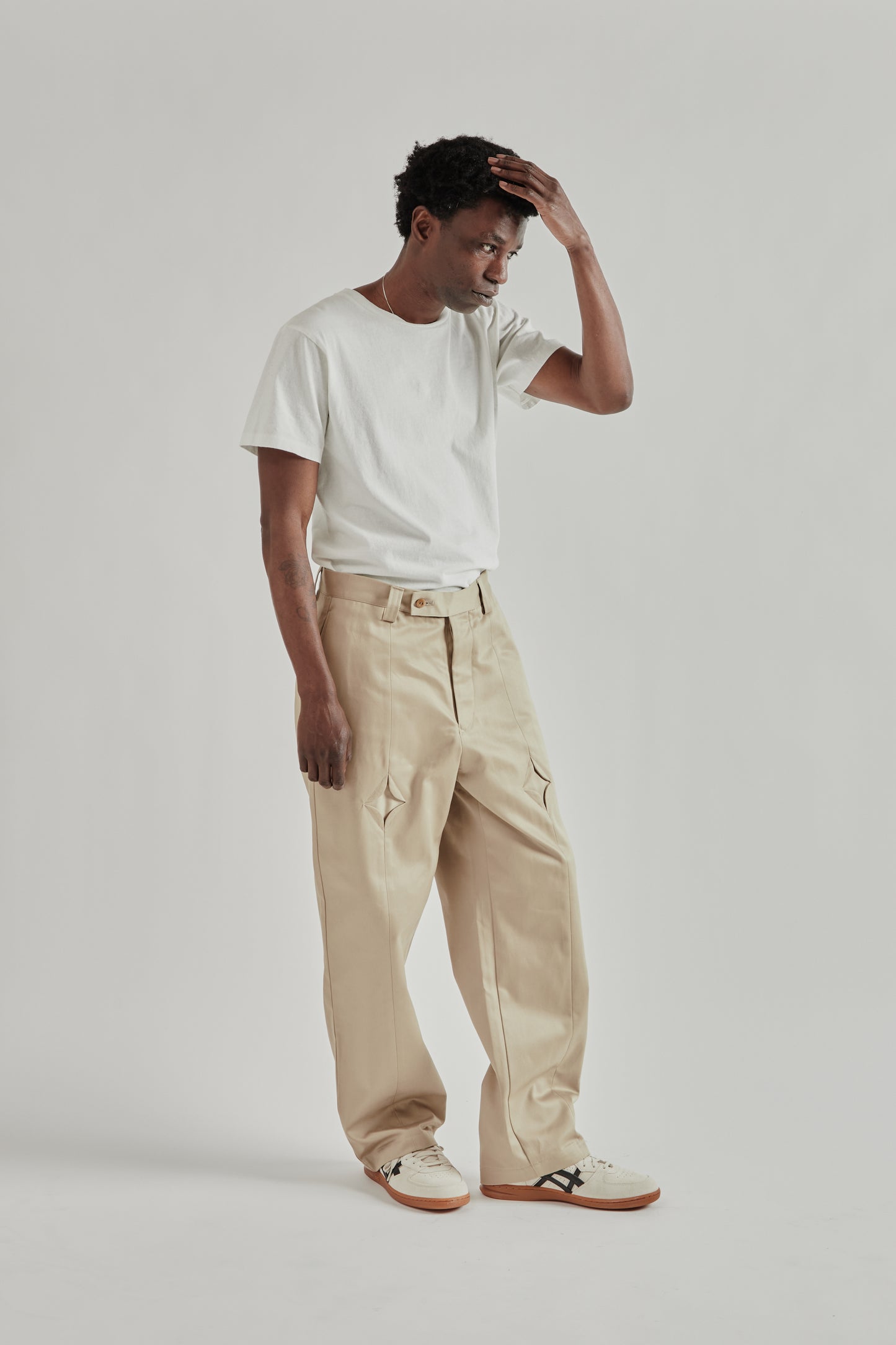 Rhombus Chino Pants - Sand Beige