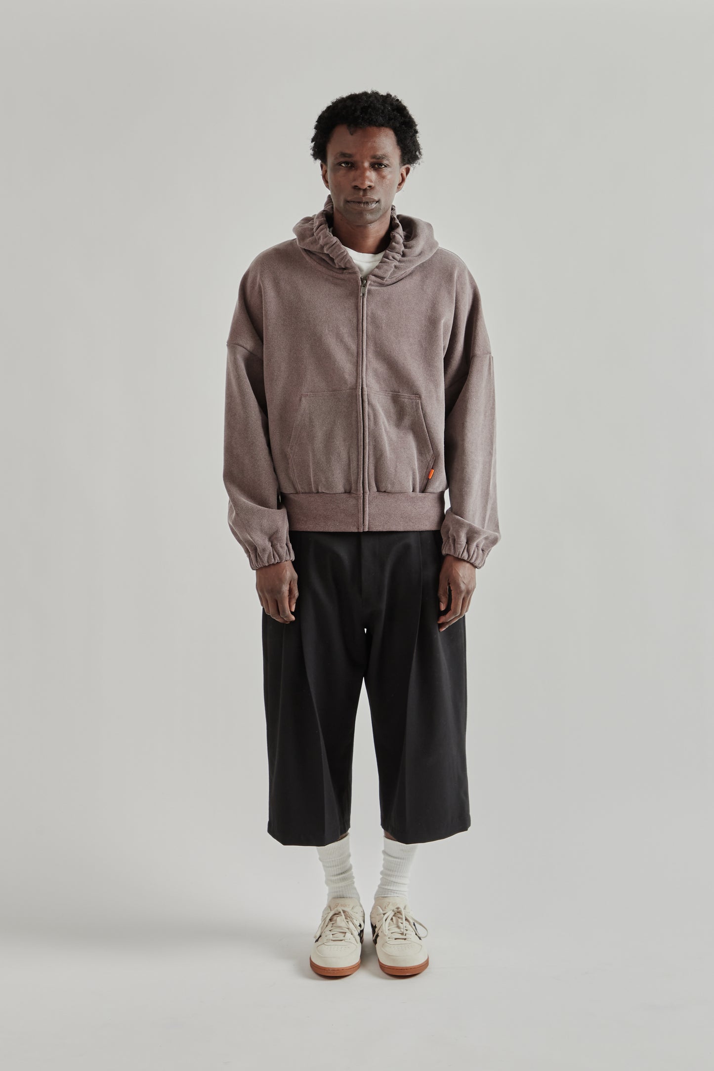 Rice Nine Ten SS26 Zip Hoodie Sweatshirt- Brown3296