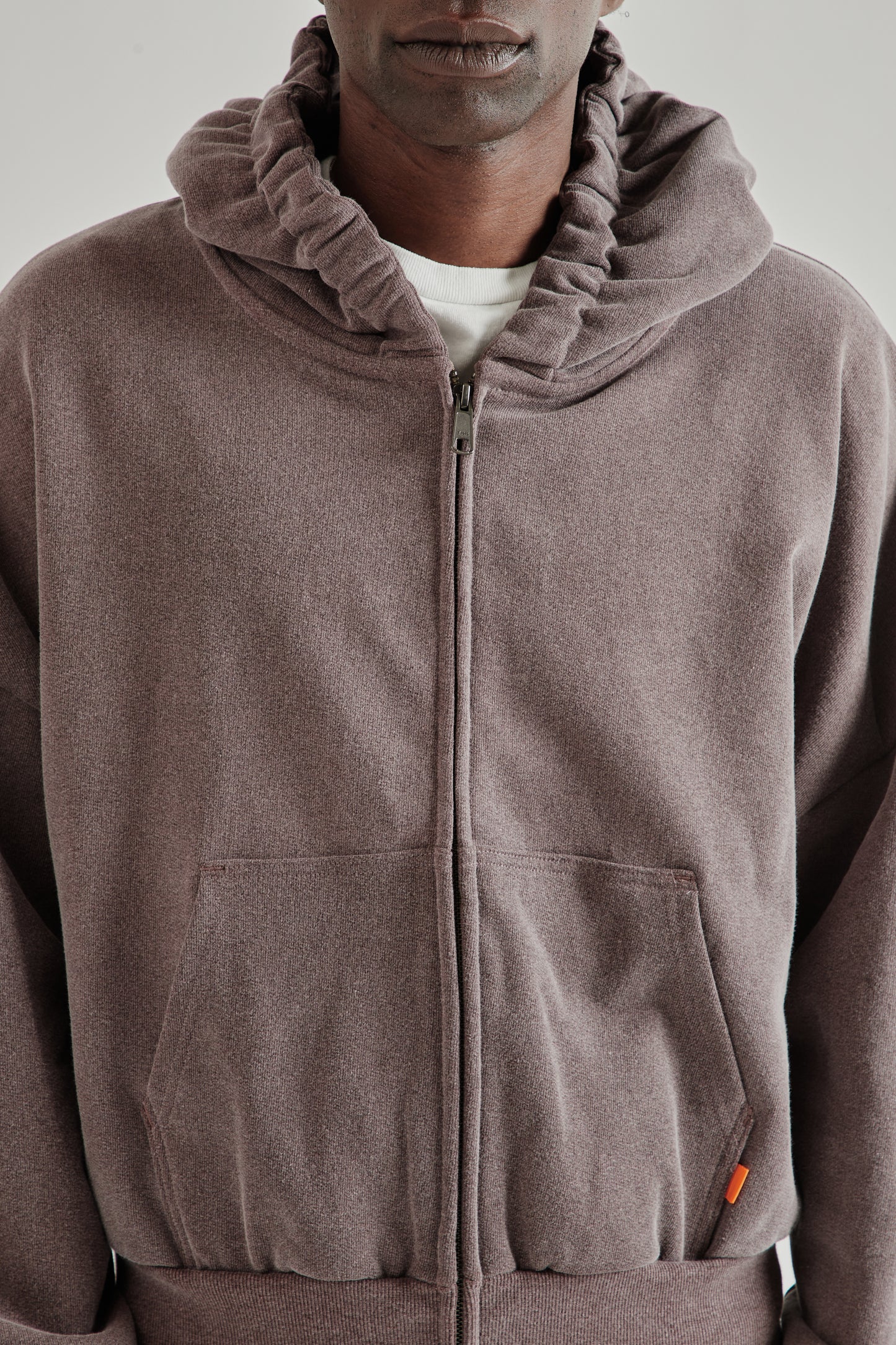 Rice Nine Ten SS26 Zip Hoodie Sweatshirt- Brown3311