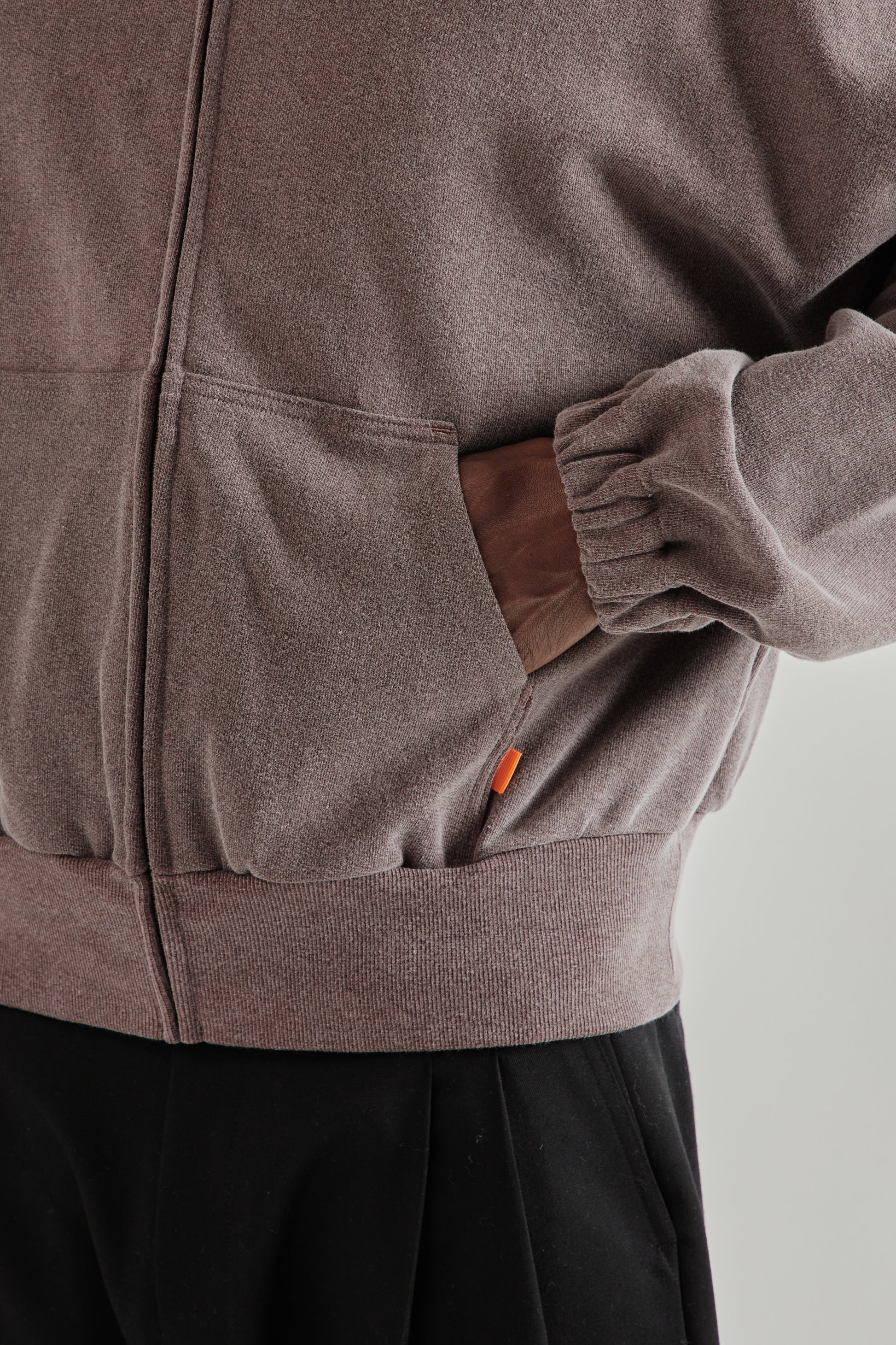 Rice Nine Ten SS26 Zip Hoodie Sweatshirt- Brown3314