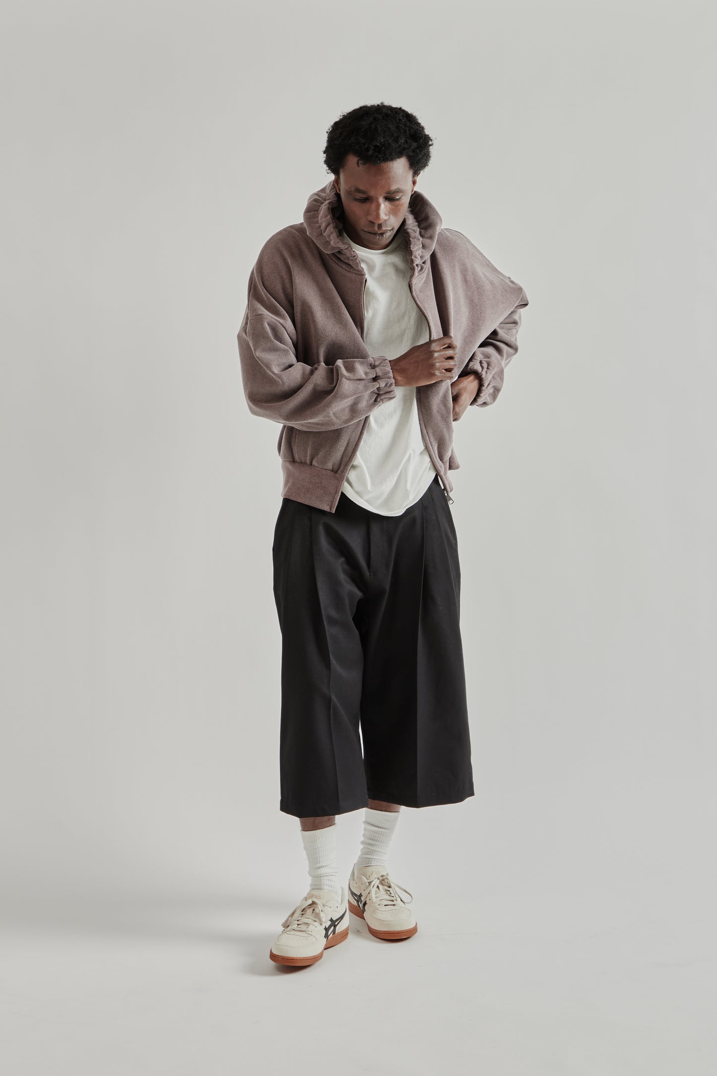 Rice Nine Ten SS26 Zip Hoodie Sweatshirt- Brown3317