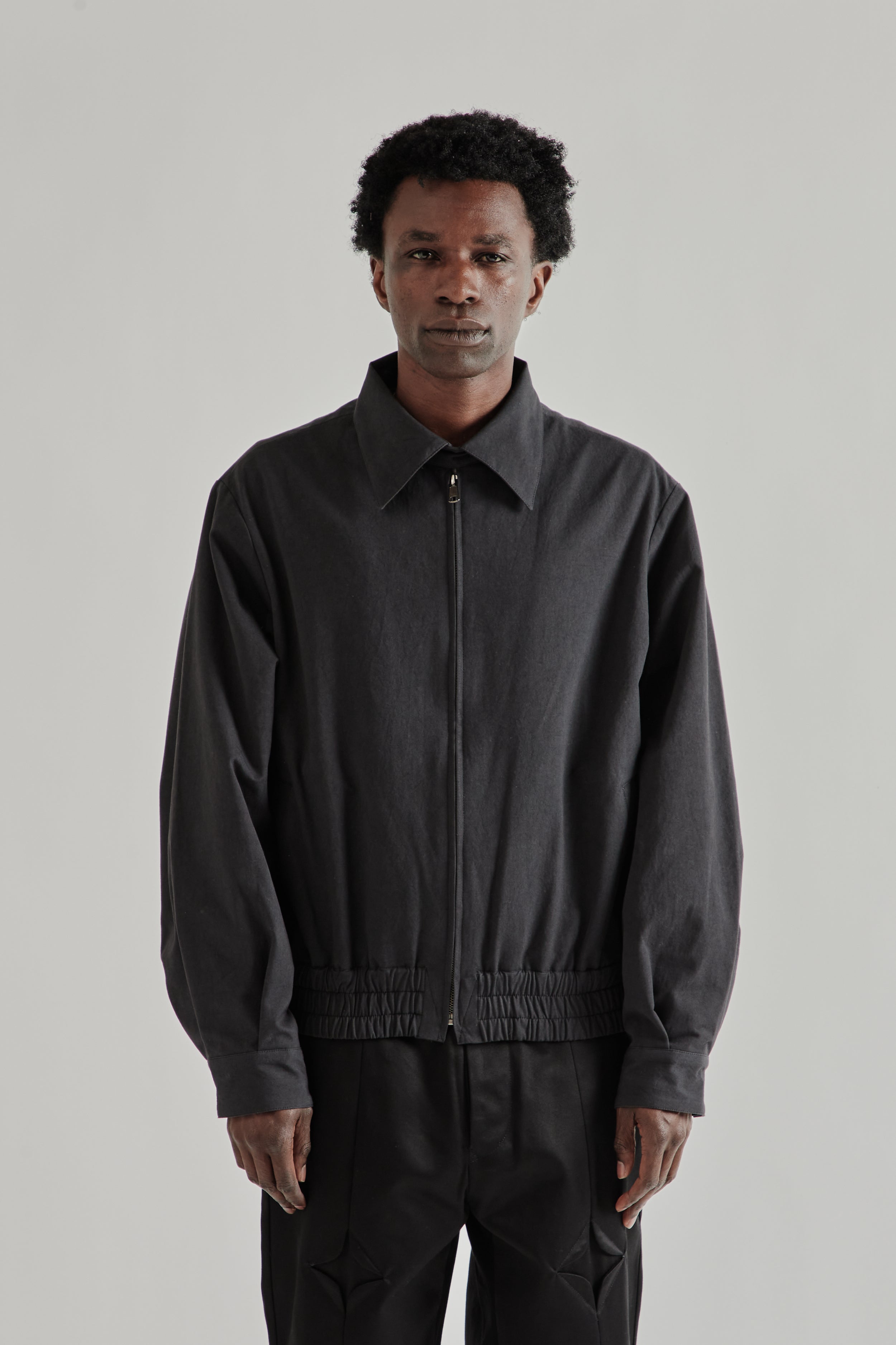 Rice Nine Ten Zip Up Short Blouson - Black | Wallace Mercantile Shop