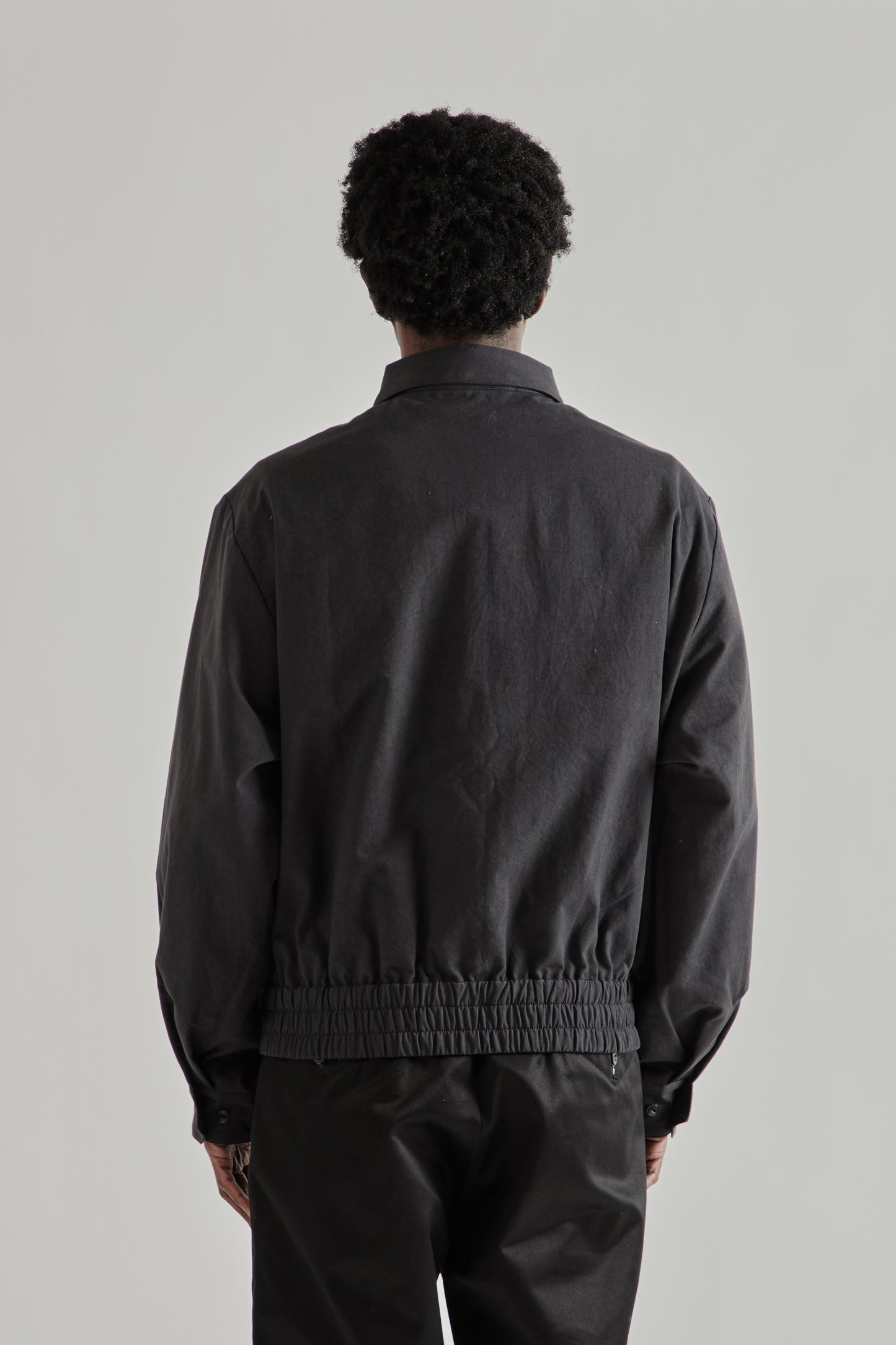 Zip Up Short Blouson - Black