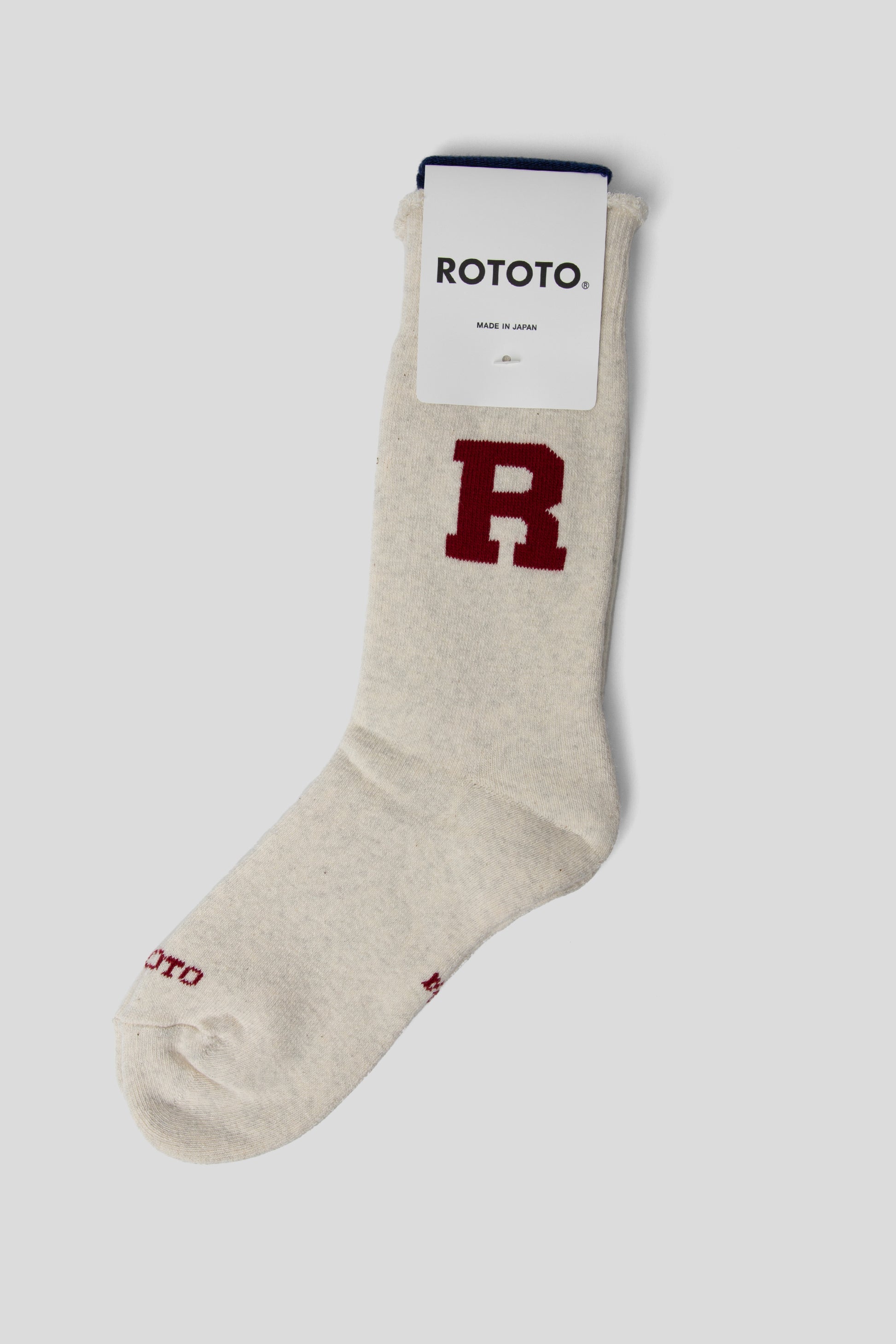 Rototo FW25 Raffy Sweat Socks R Logo D.Red 1
