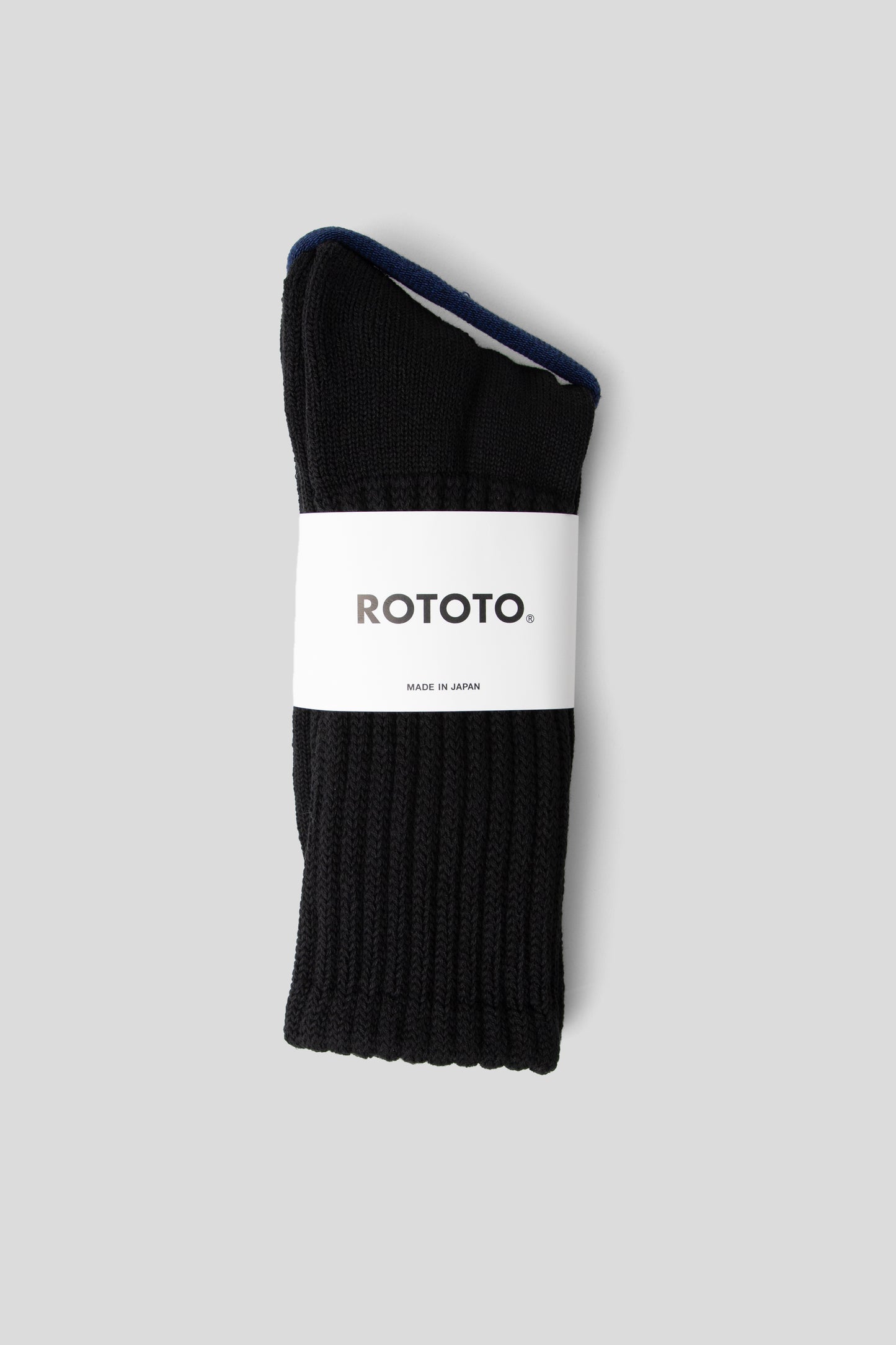 Rototo SS26 Loose Pile Crewsocks Black 01
