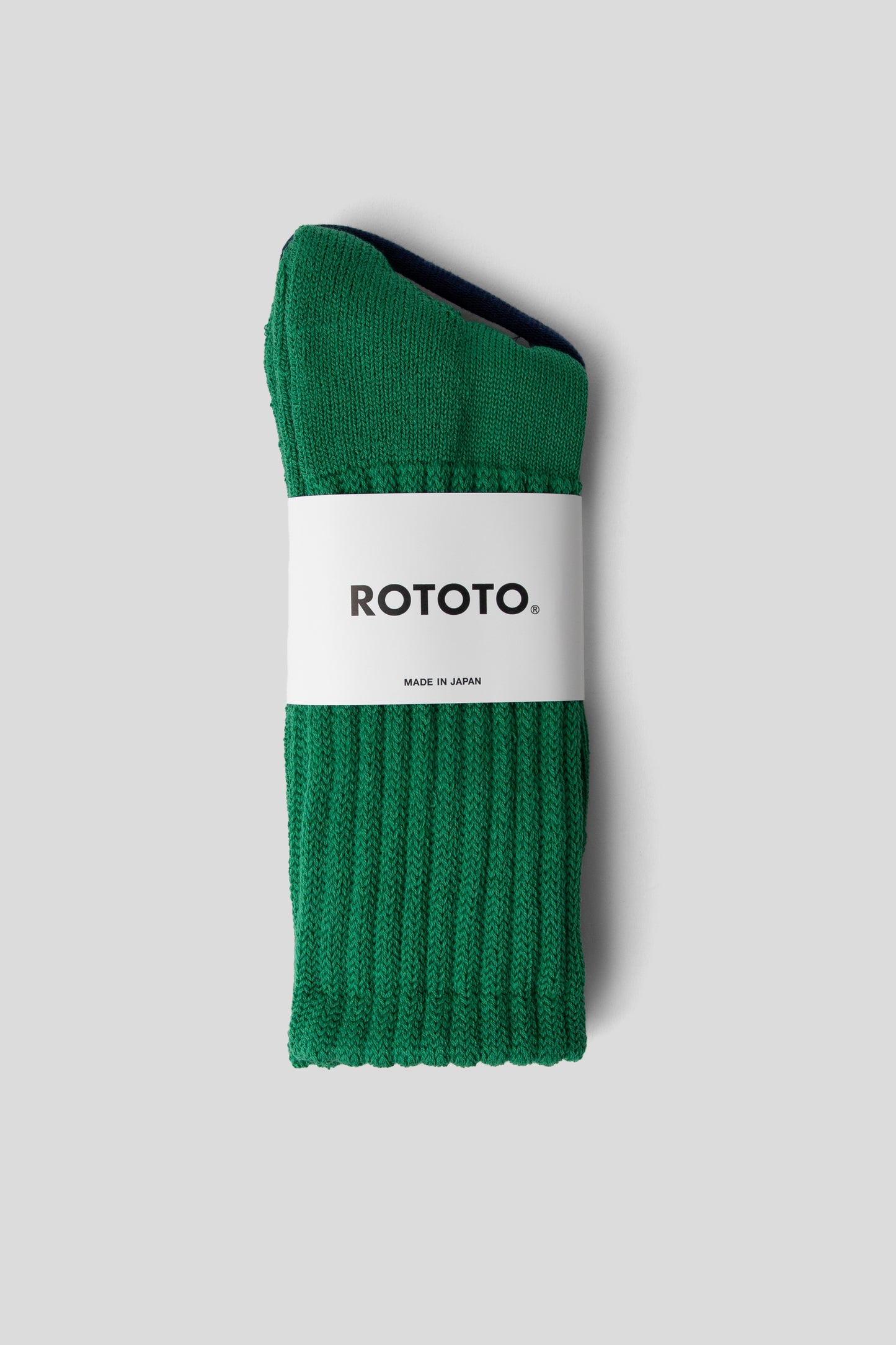 Rototo SS26 Loose Pile Crewsocks Green 01