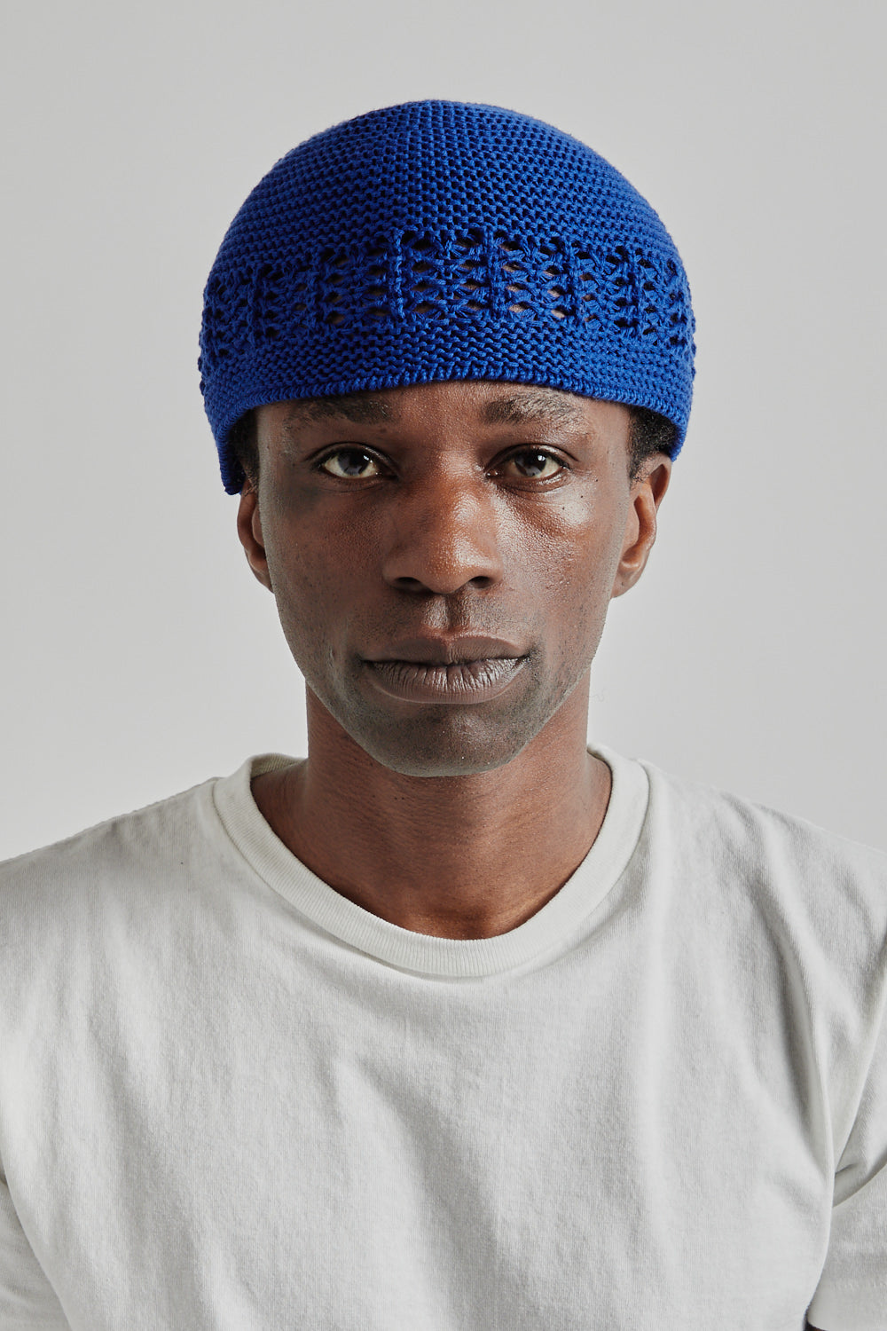 S.K Manor Hill SS25 Knit Skull Cap Royal Blue 1