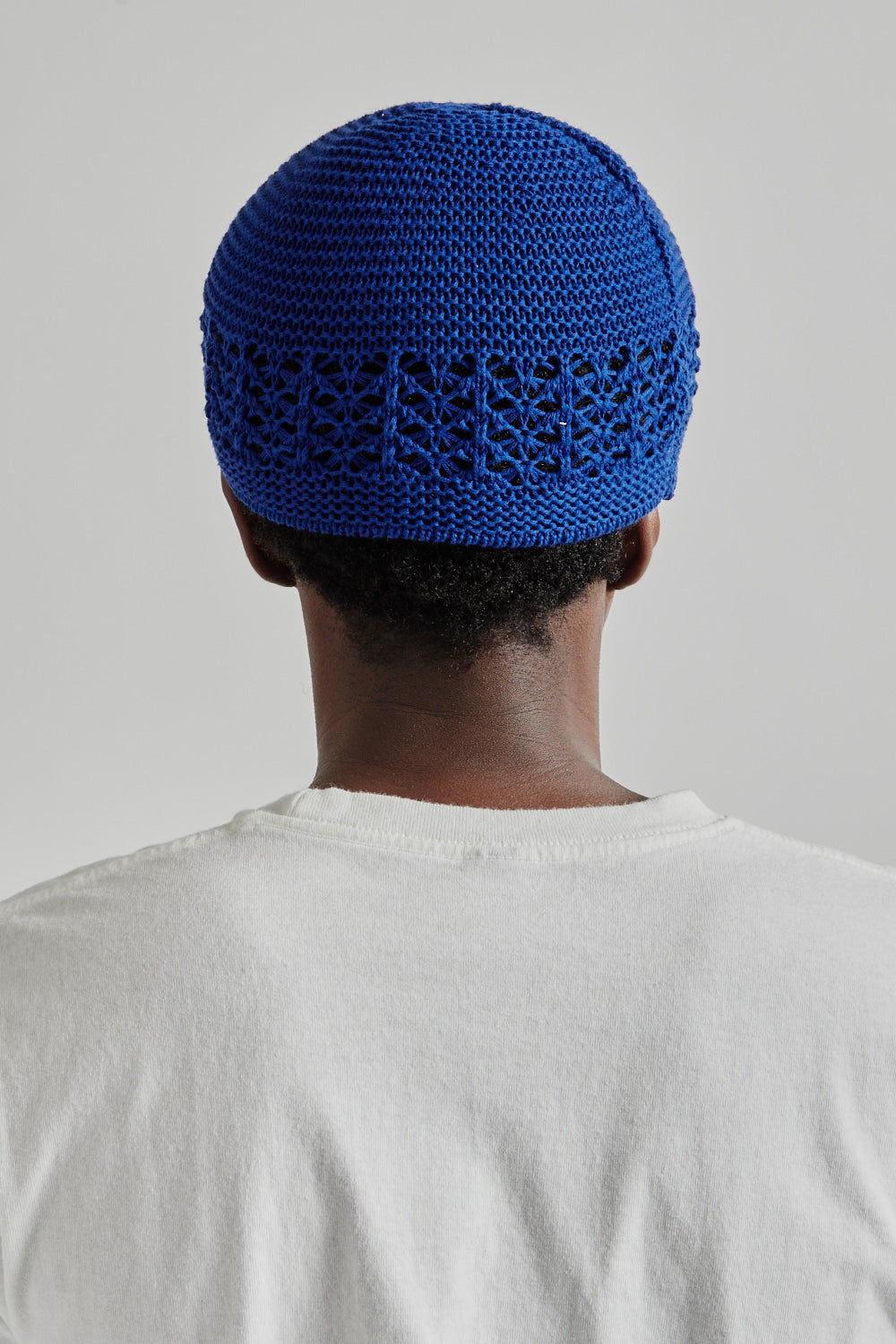 S.K Manor Hill SS25 Knit Skull Cap Royal Blue 4